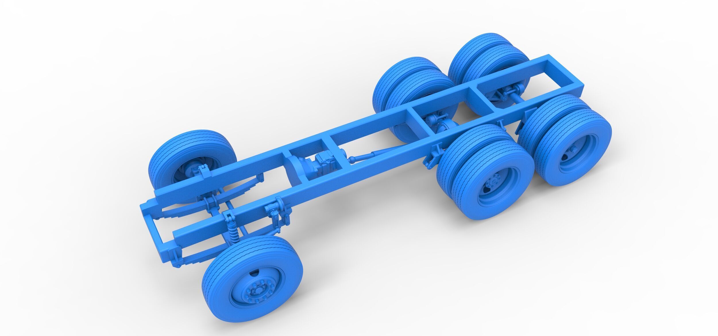 Chassis of Vintage GATR Racing Semi truck Scale 1 to 25 3D print model_20