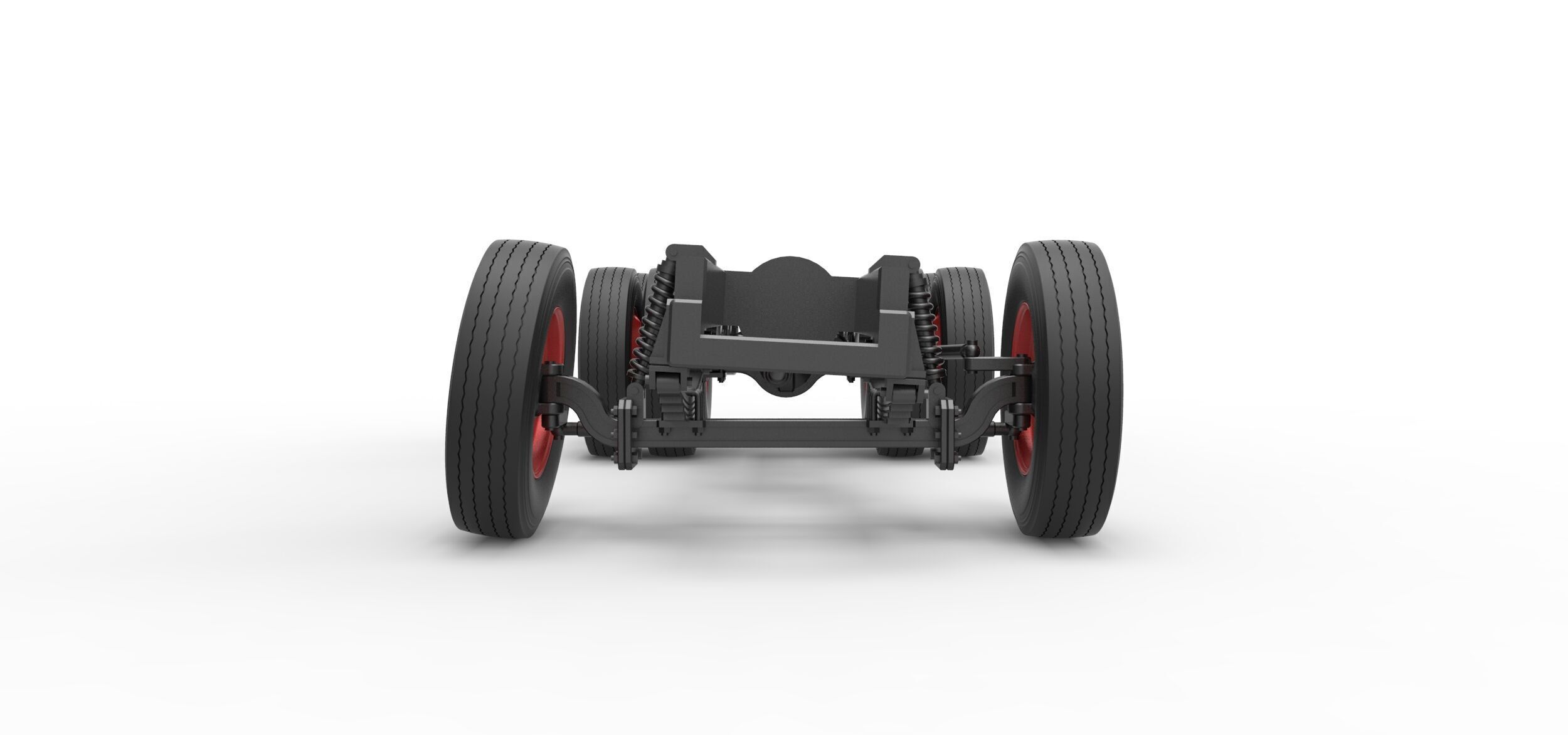 Chassis of Vintage GATR Racing Semi truck Scale 1 to 25 3D print model_4