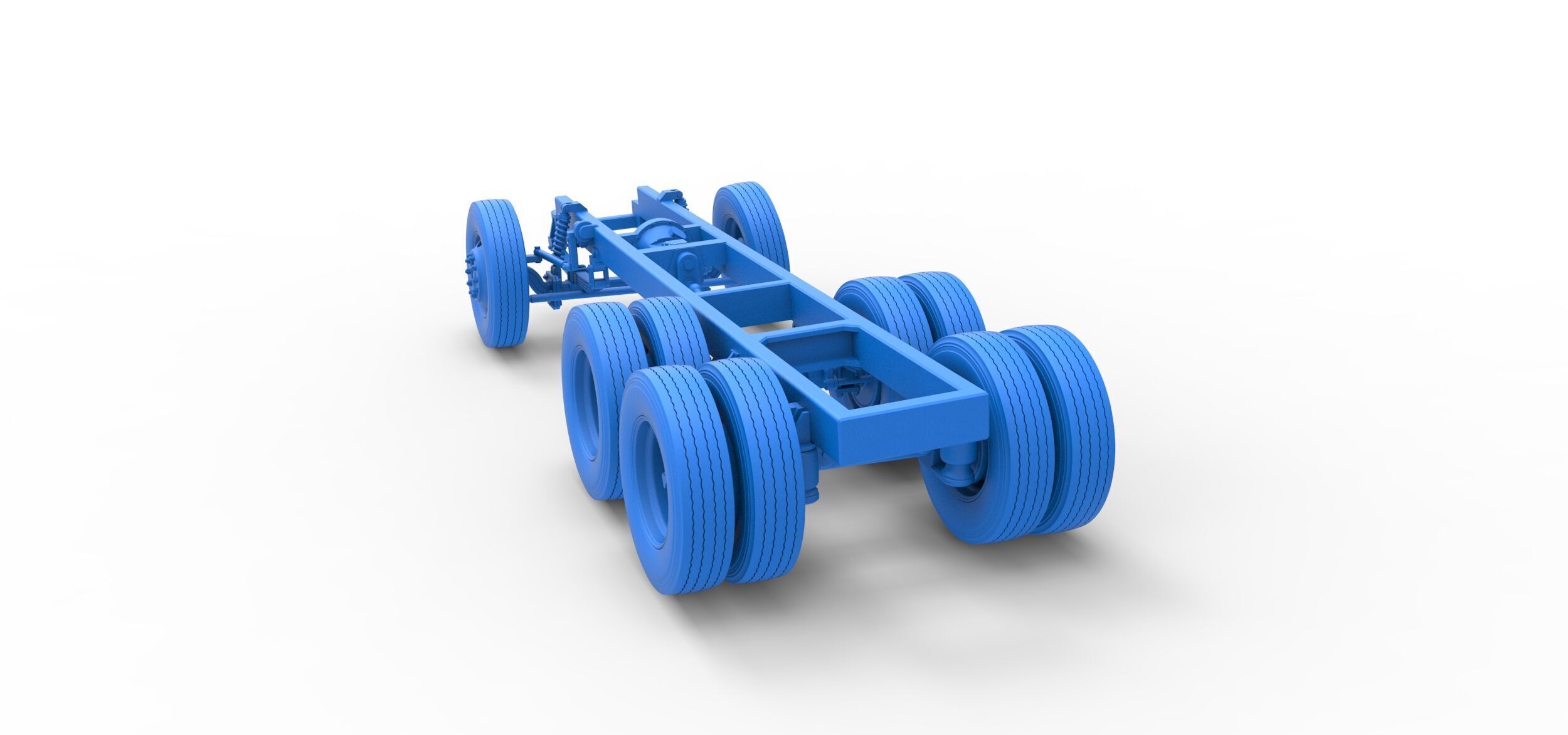 Chassis of Vintage GATR Racing Semi truck Scale 1 to 25 3D print model_28