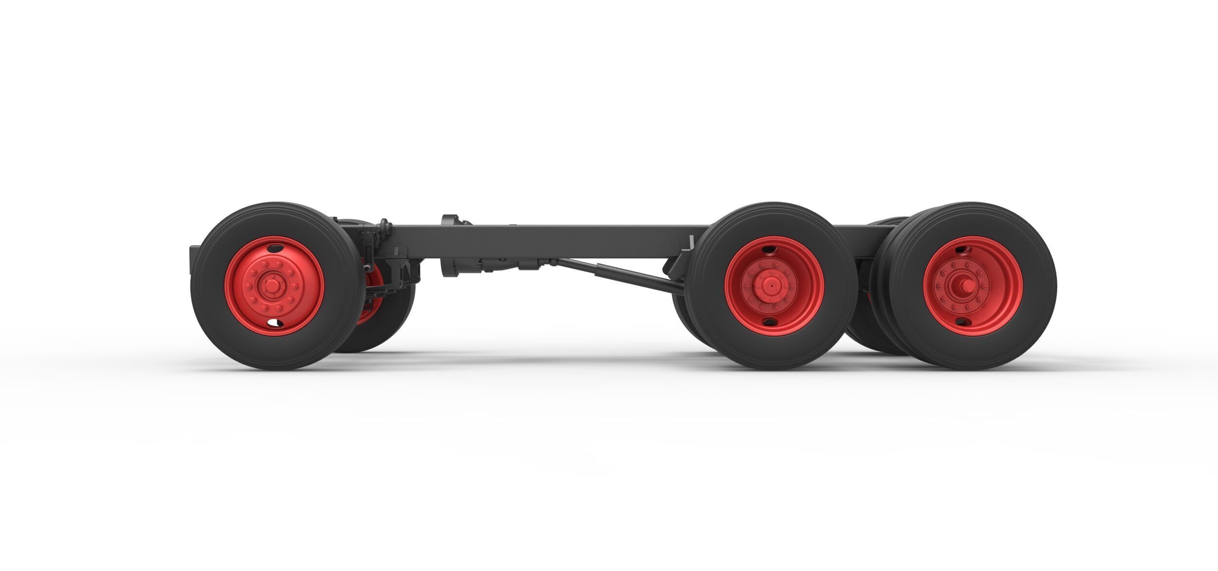 Chassis of Vintage GATR Racing Semi truck Scale 1 to 25 3D print model_6