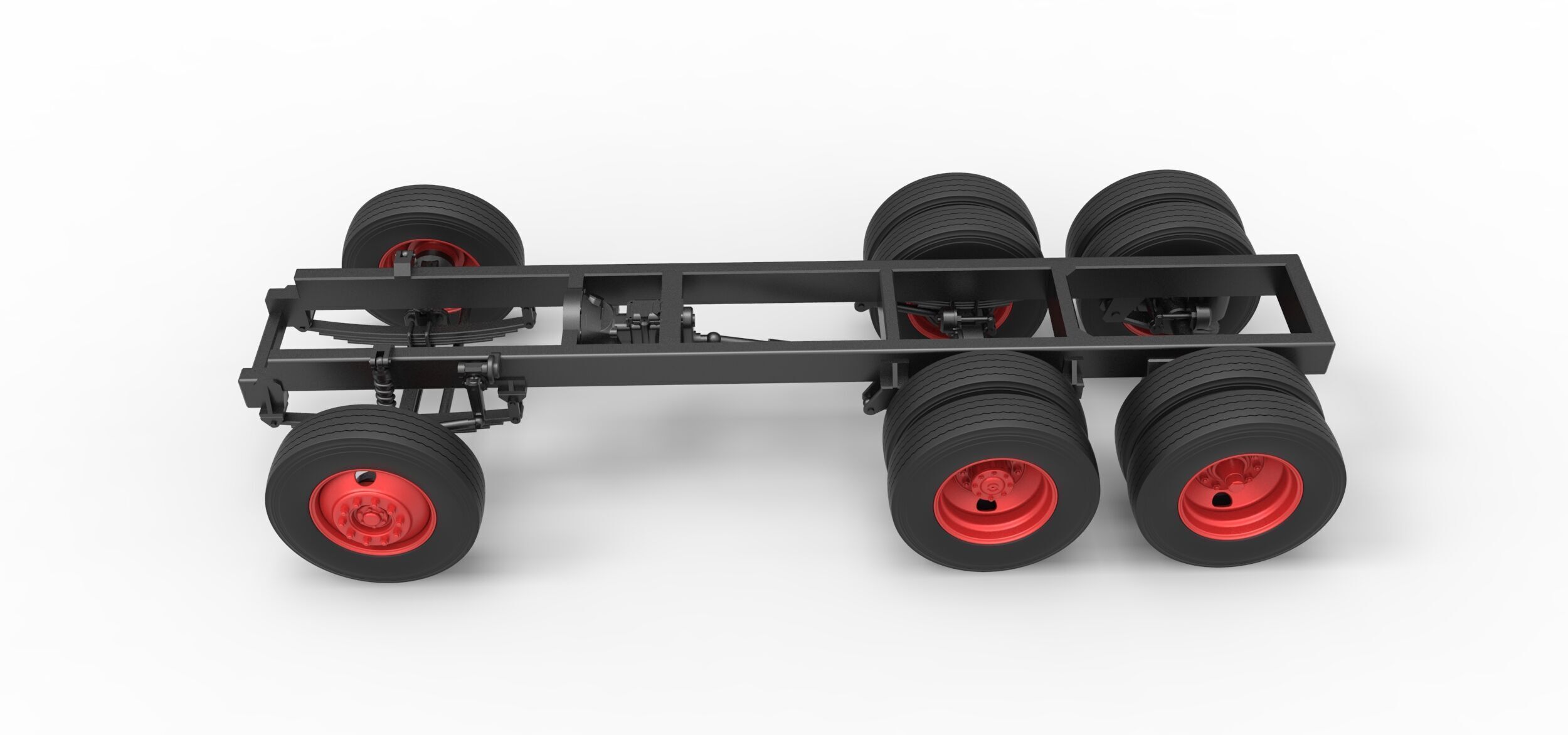 Chassis of Vintage GATR Racing Semi truck Scale 1 to 25 3D print model_7