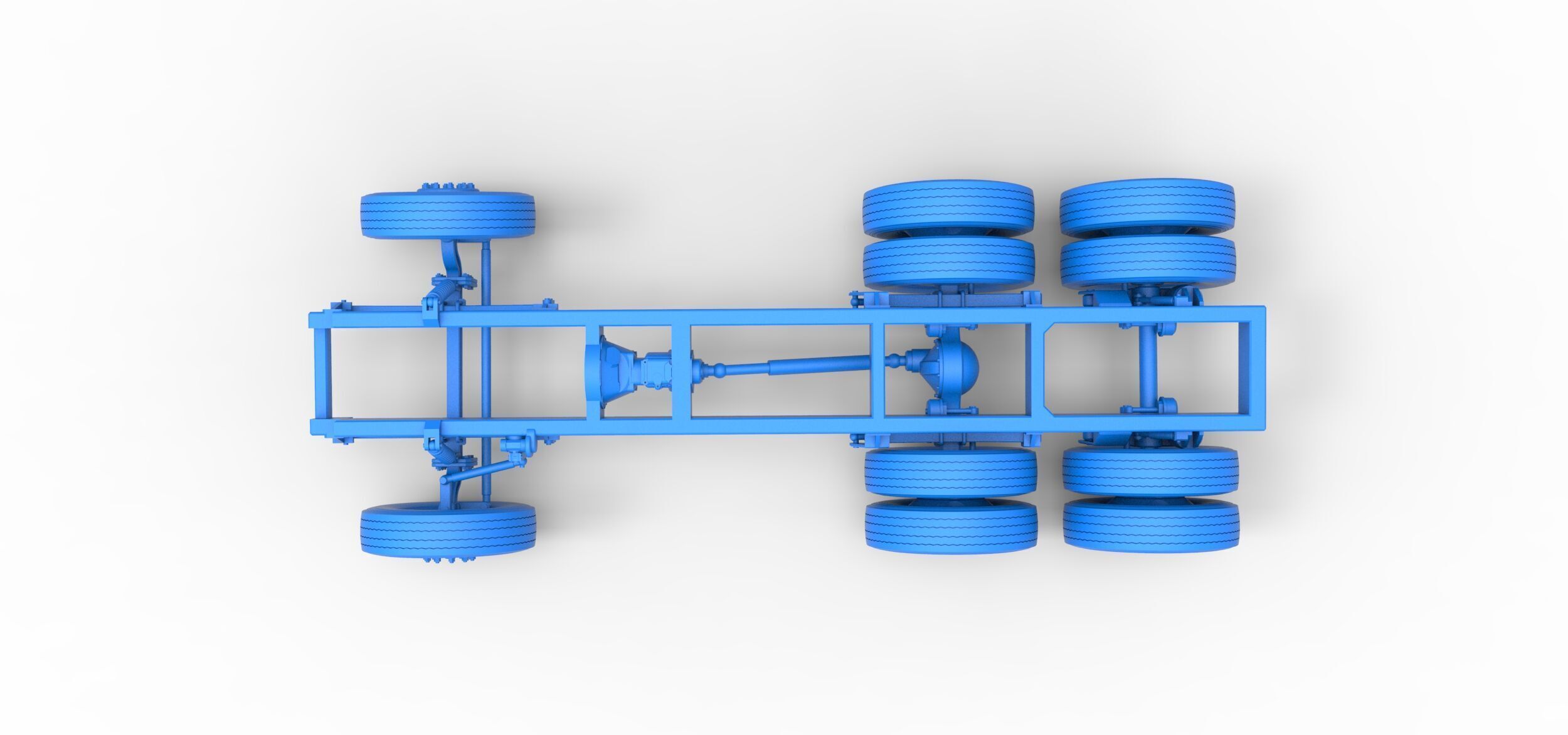 Chassis of Vintage GATR Racing Semi truck Scale 1 to 25 3D print model_26