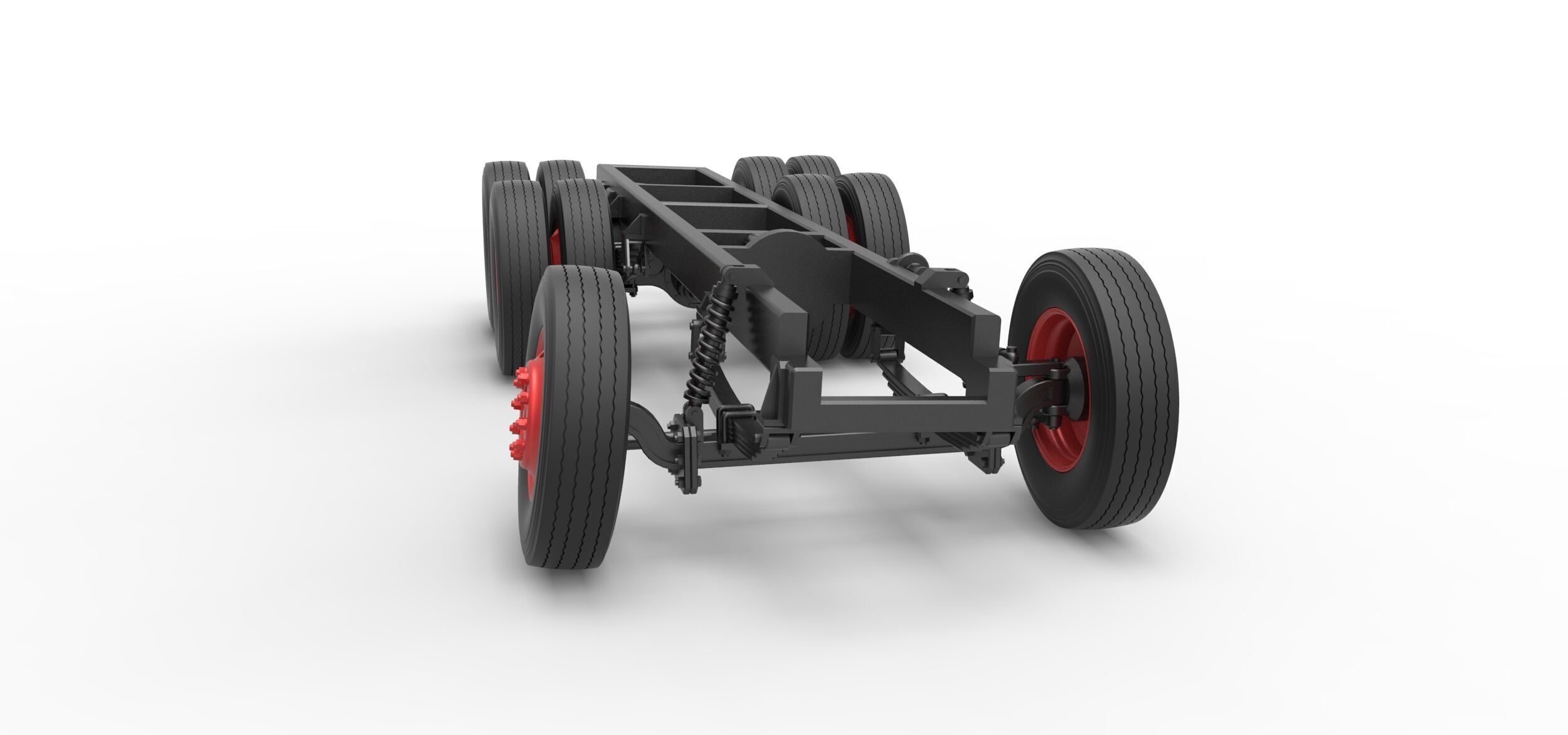 Chassis of Vintage GATR Racing Semi truck Scale 1 to 25 3D print model_17