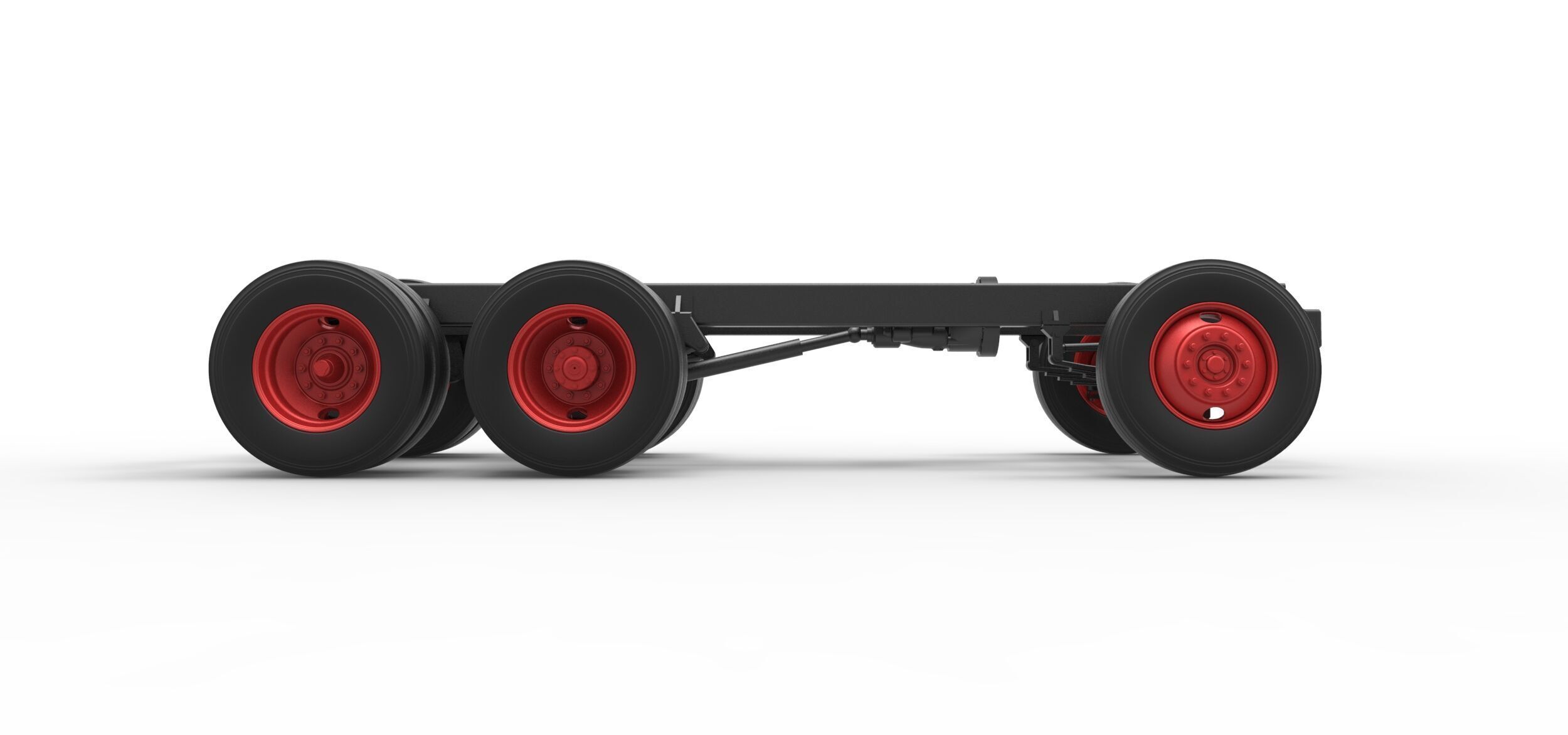 Chassis of Vintage GATR Racing Semi truck Scale 1 to 25 3D print model_14