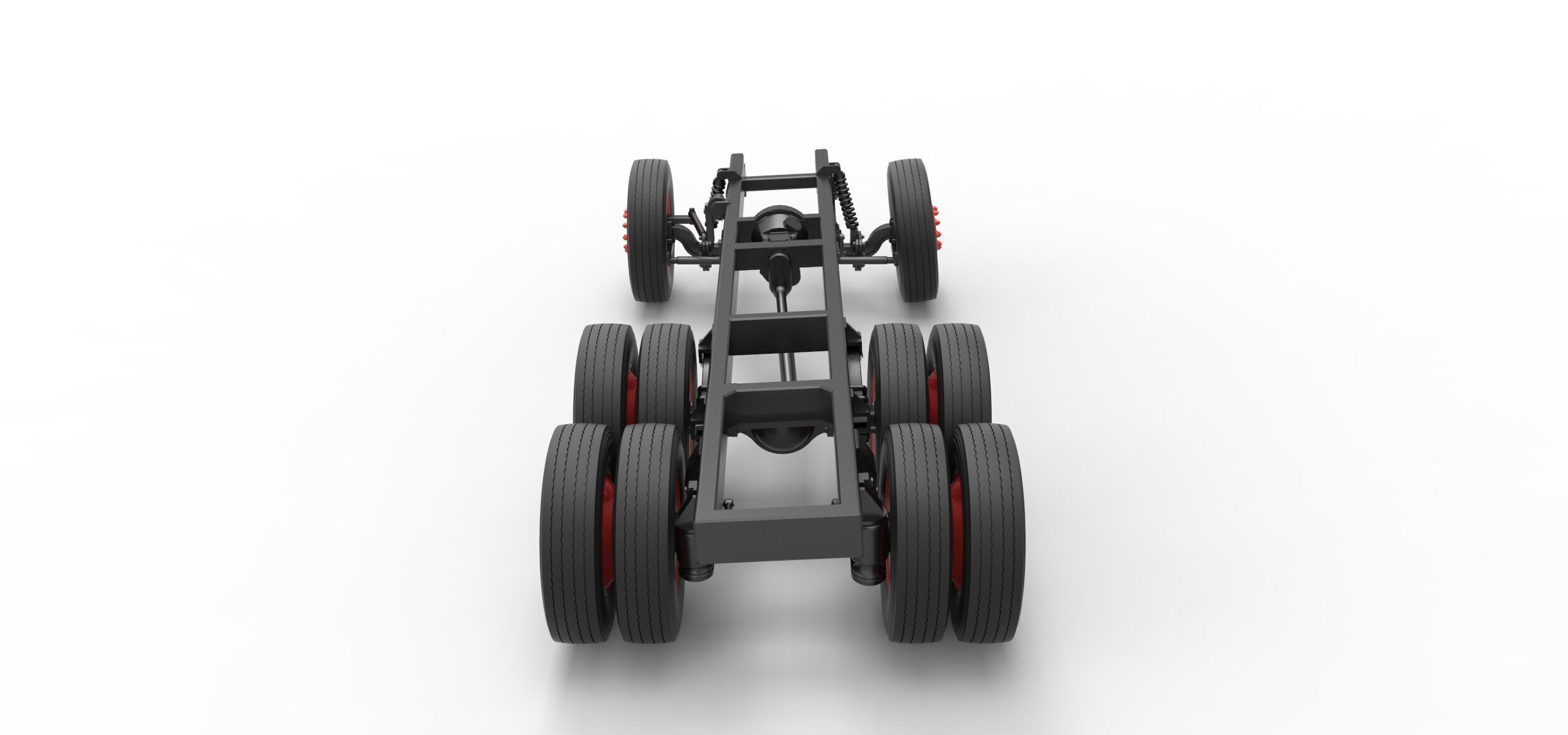 Chassis of Vintage GATR Racing Semi truck Scale 1 to 25 3D print model_12