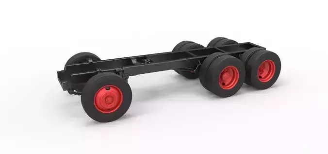 Chassis of Vintage GATR Racing Semi truck Scale 1 to 25 3D print model