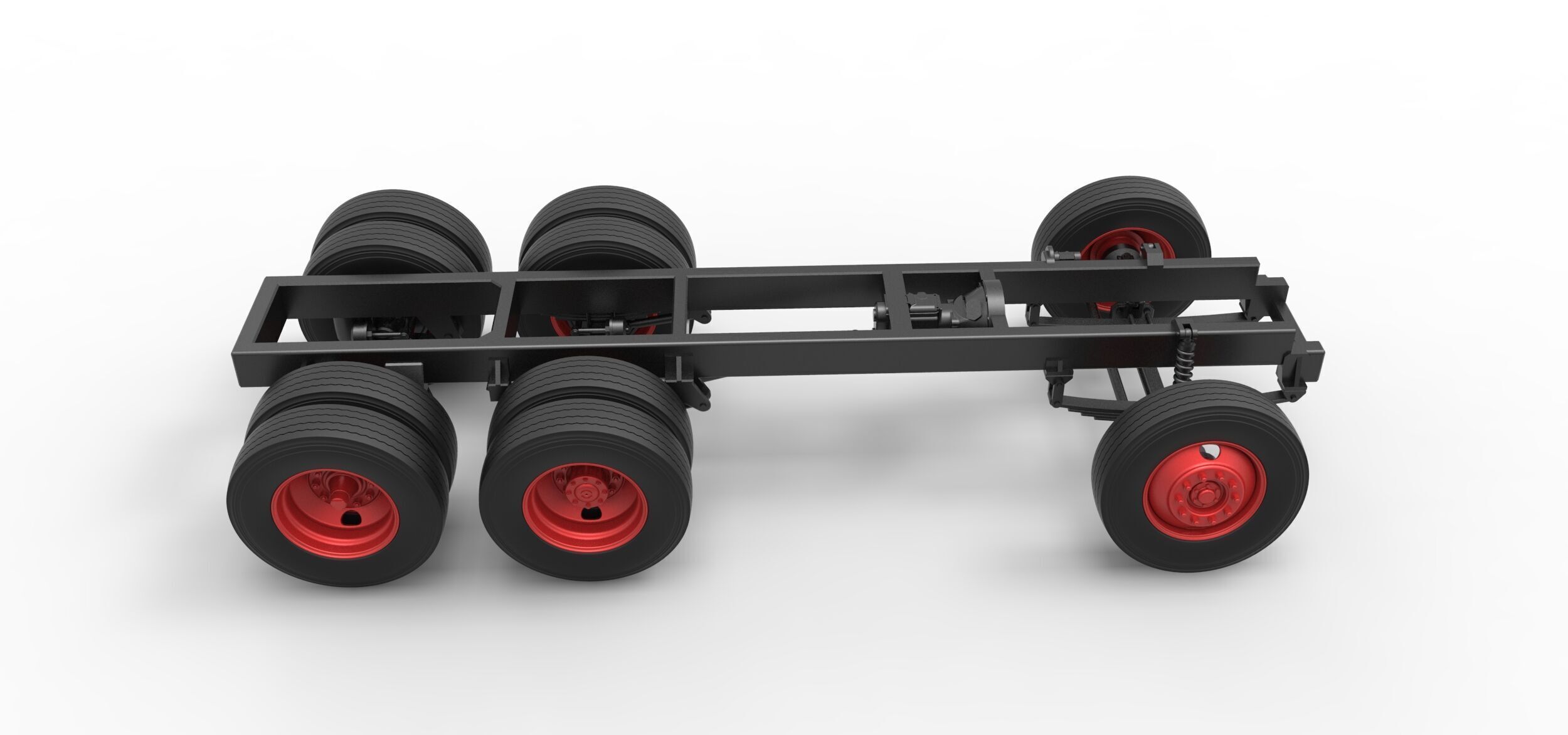 Chassis of Vintage GATR Racing Semi truck Scale 1 to 25 3D print model_15