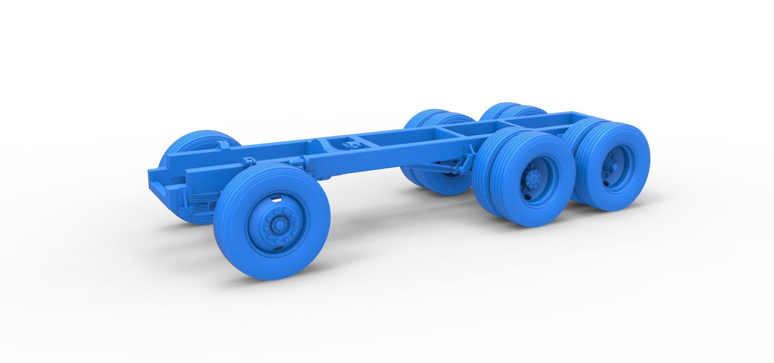 Chassis of Vintage GATR Racing Semi truck Scale 1 to 25 3D print model_18