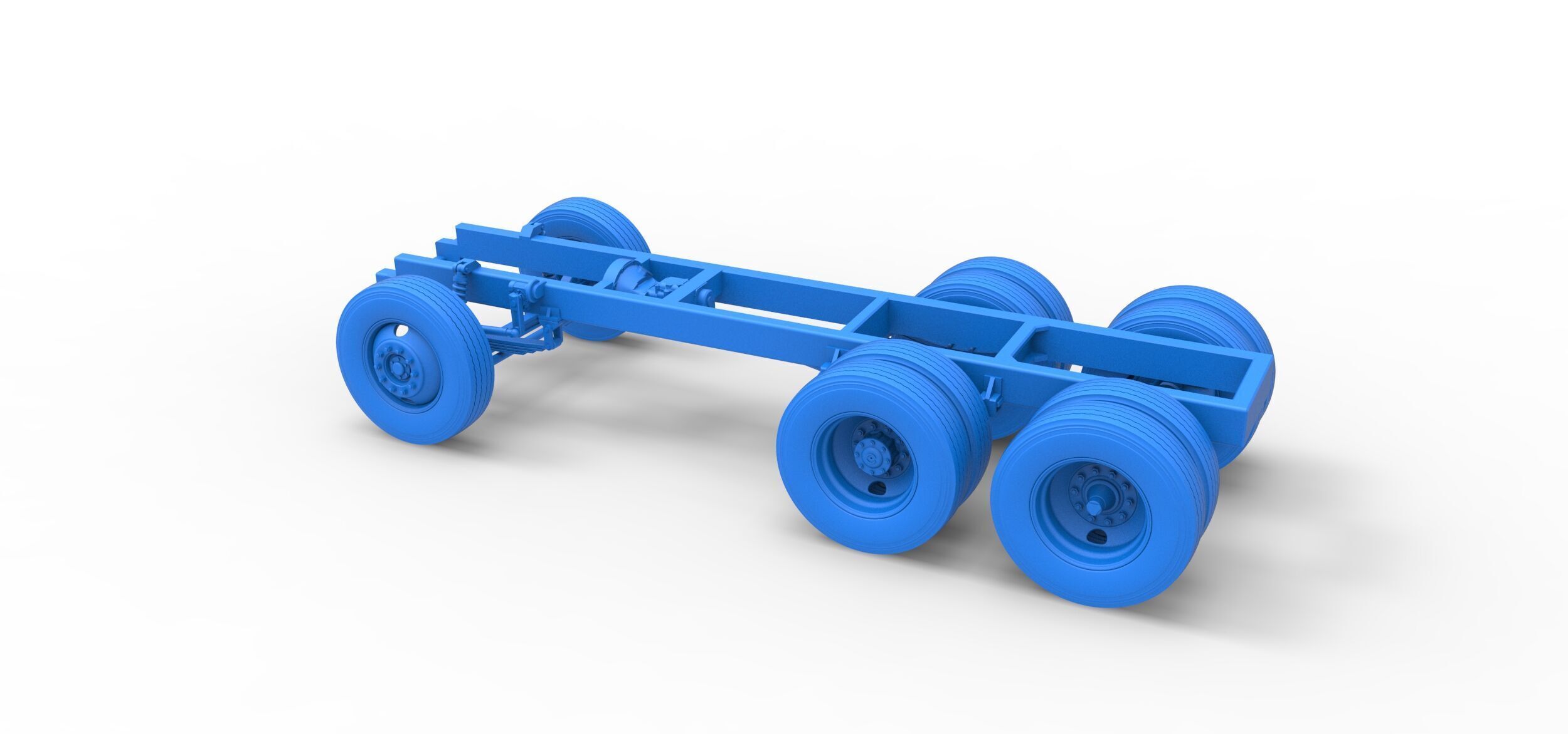 Chassis of Vintage GATR Racing Semi truck Scale 1 to 25 3D print model_27