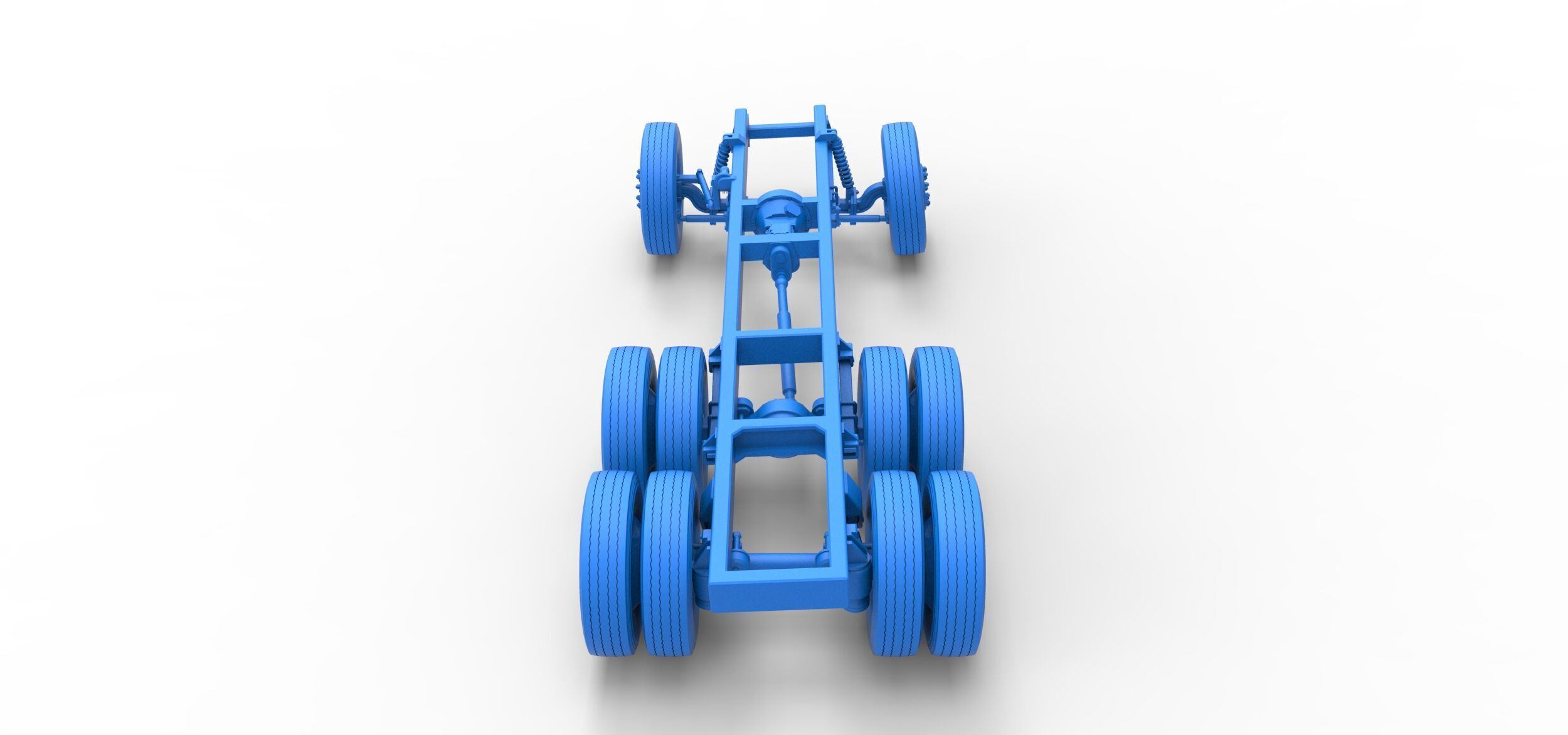 Chassis of Vintage GATR Racing Semi truck Scale 1 to 25 3D print model_30