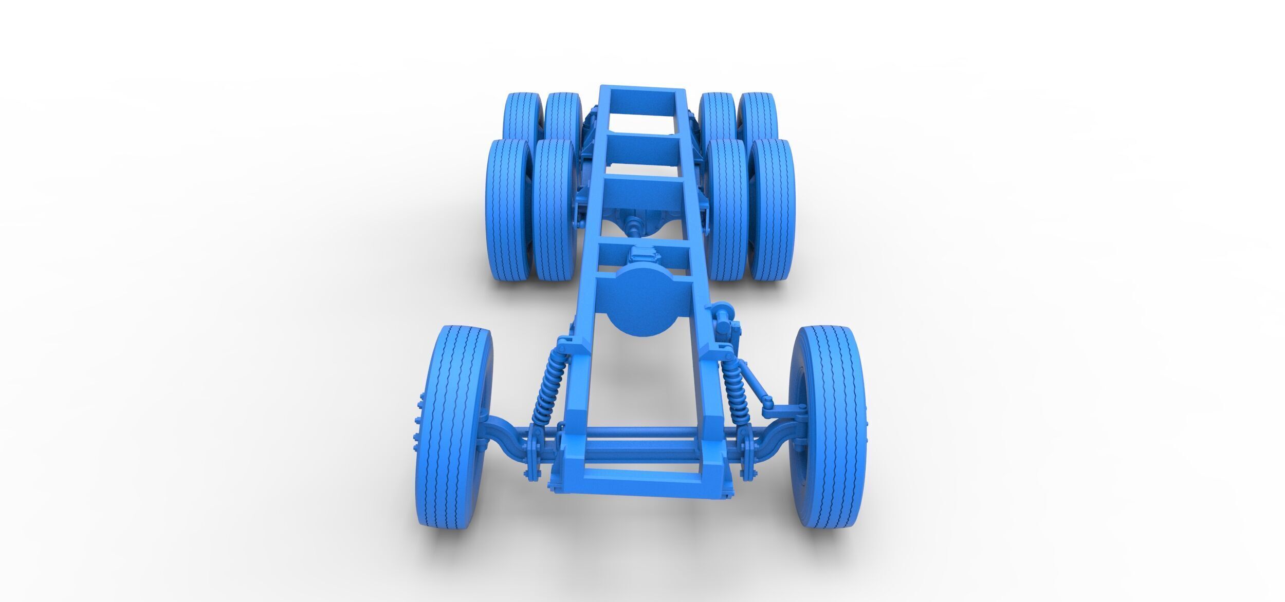 Chassis of Vintage GATR Racing Semi truck Scale 1 to 25 3D print model_23