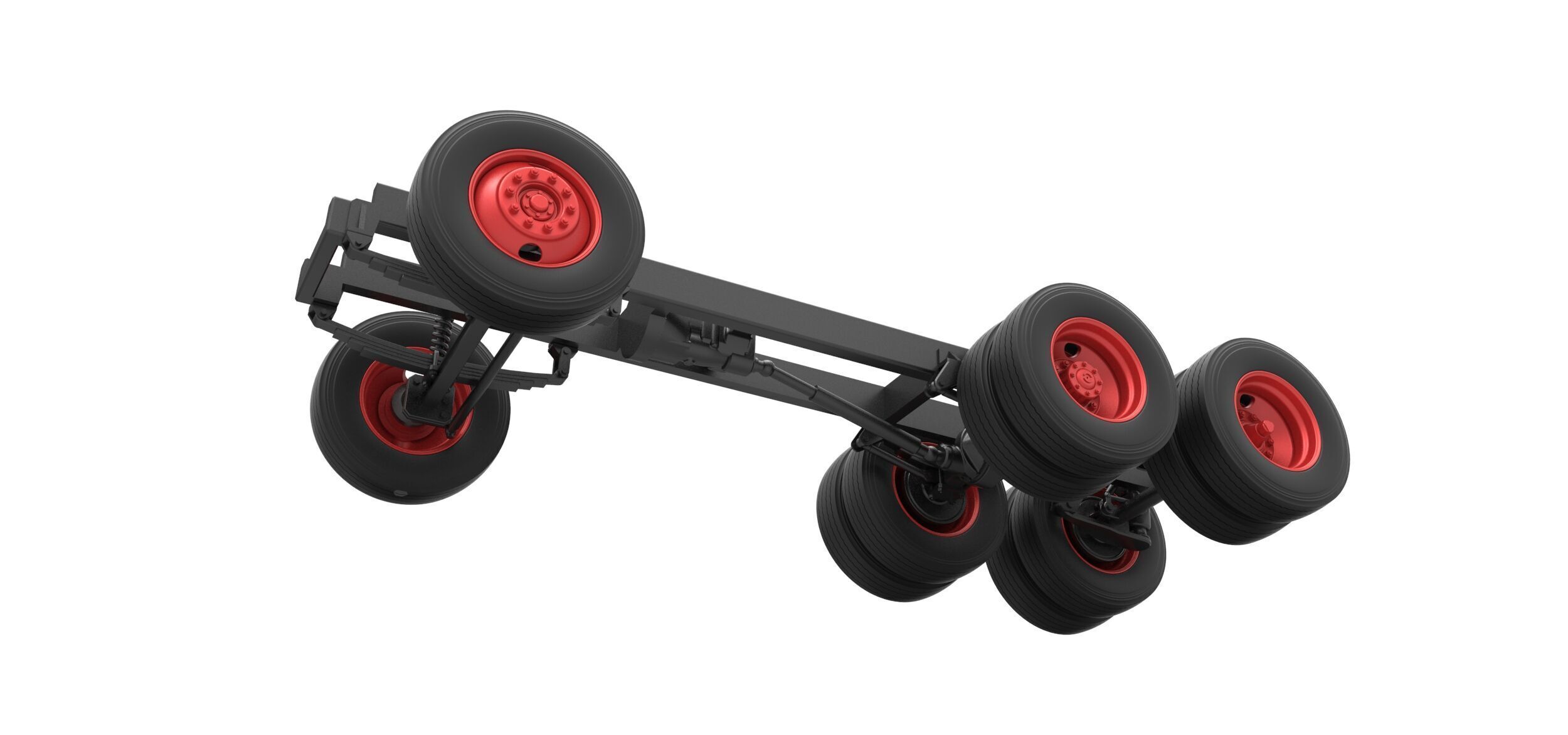 Chassis of Vintage GATR Racing Semi truck Scale 1 to 25 3D print model_1