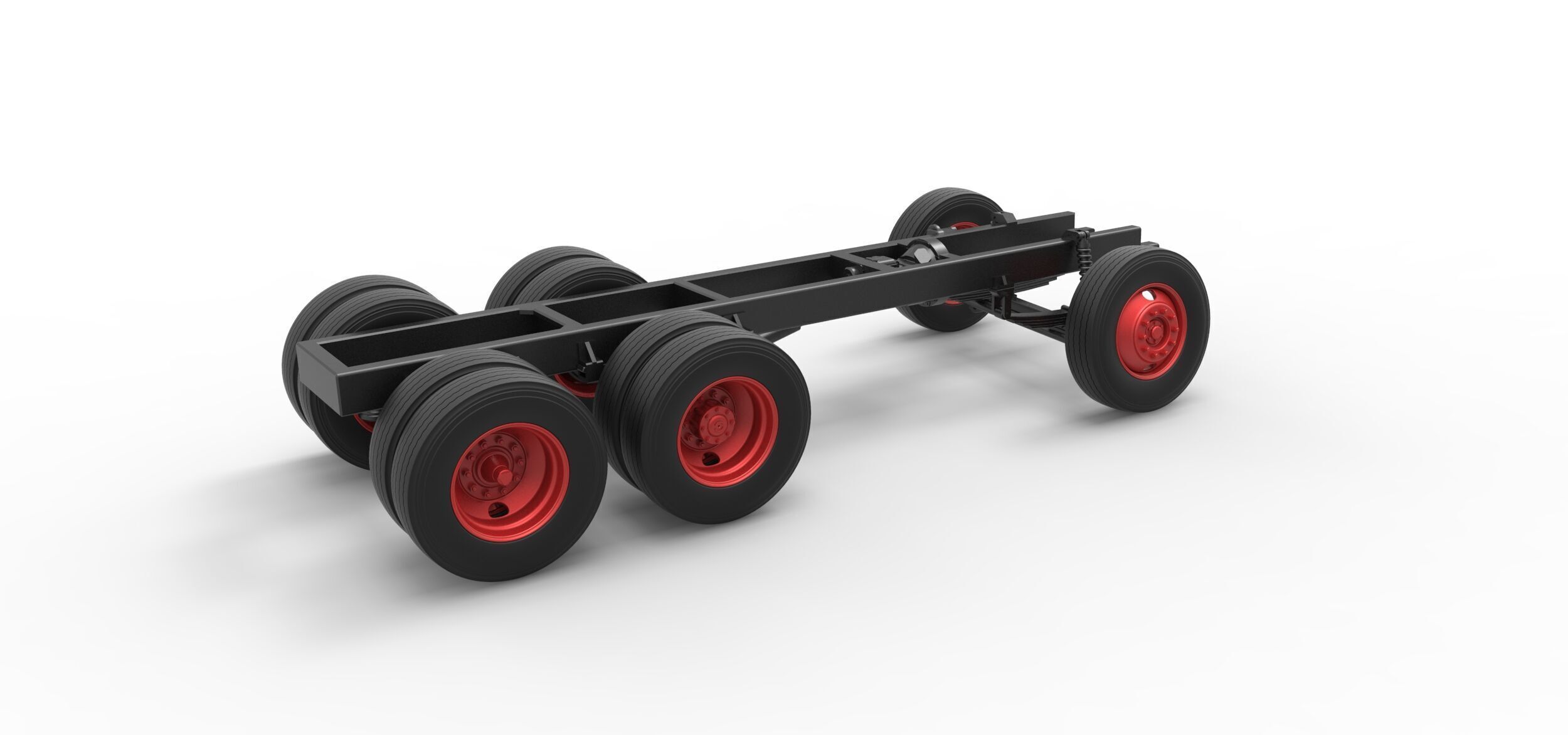 Chassis of Vintage GATR Racing Semi truck Scale 1 to 25 3D print model_13