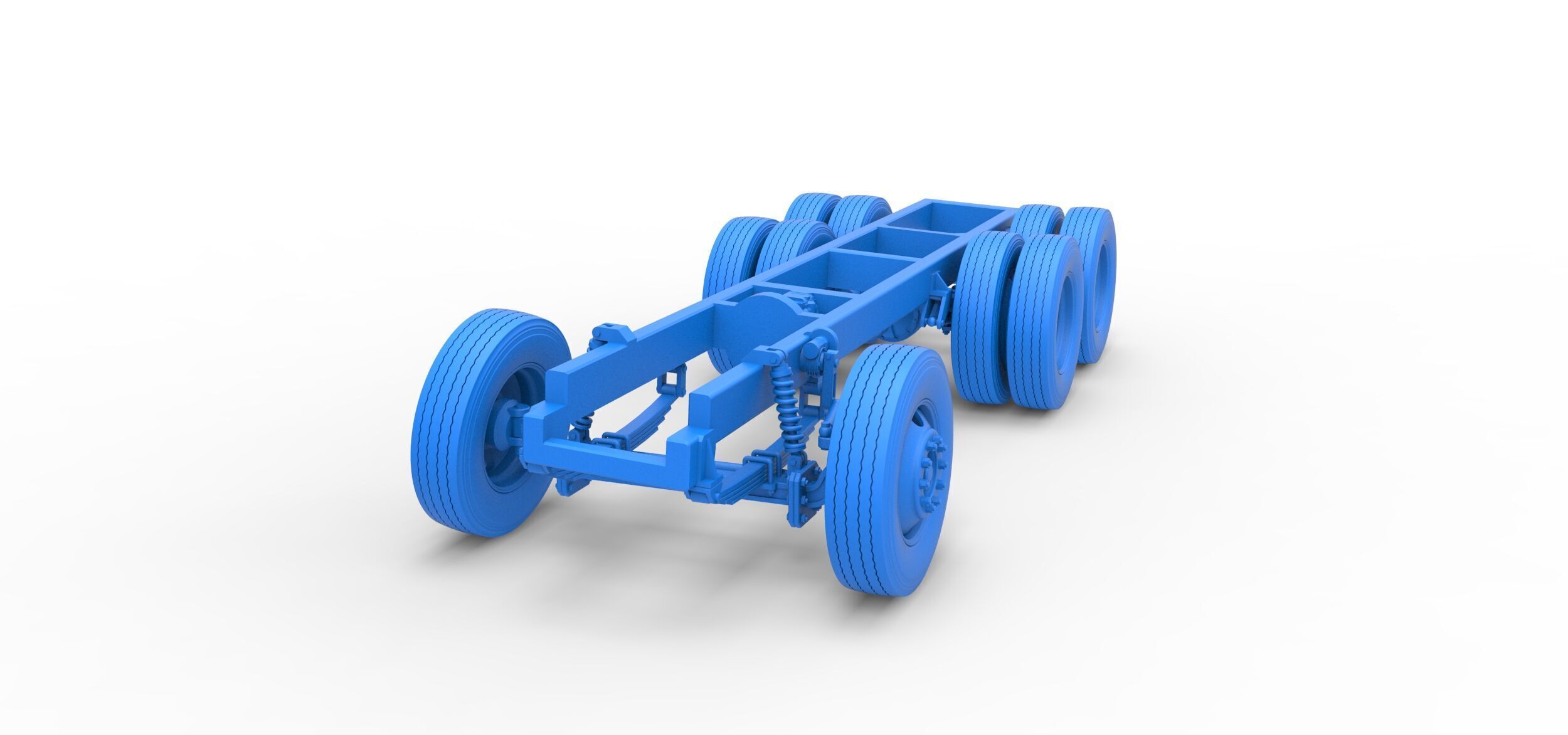 Chassis of Vintage GATR Racing Semi truck Scale 1 to 25 3D print model_21