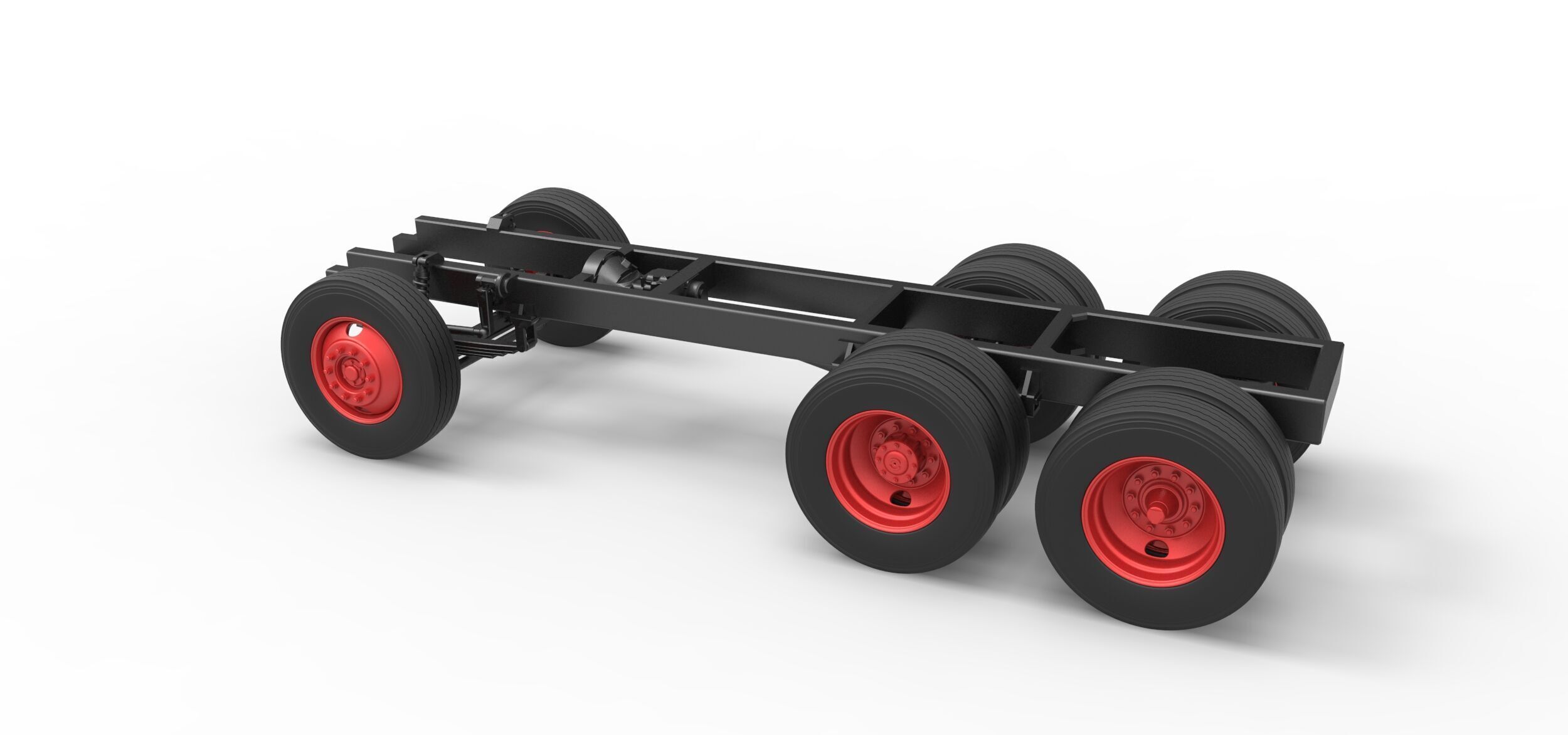 Chassis of Vintage GATR Racing Semi truck Scale 1 to 25 3D print model_9