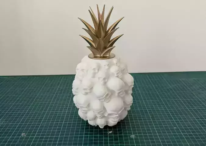 Skull pineapple vase