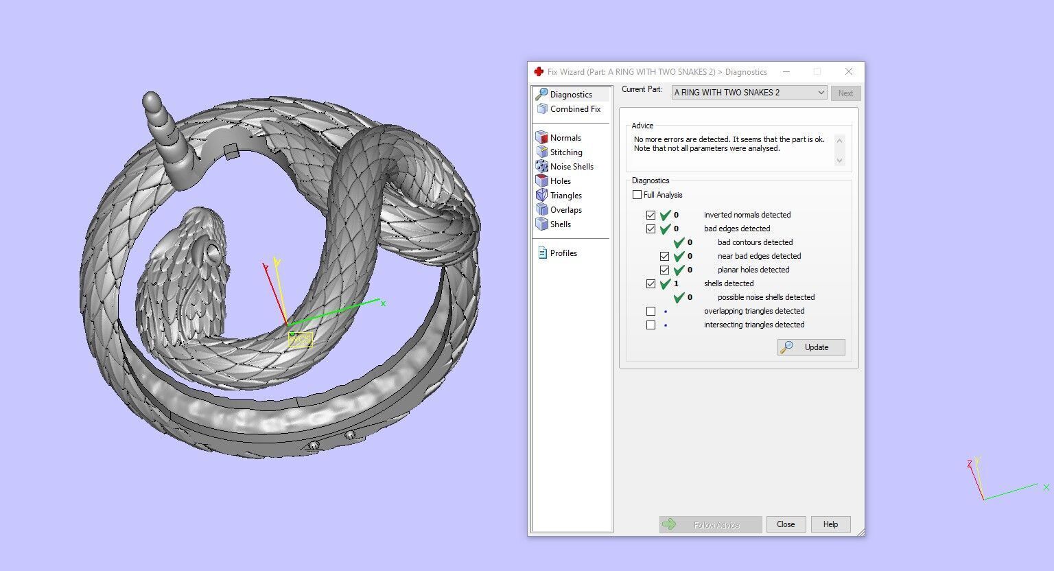 A RING WITH TWO SNAKES 3D print model_18