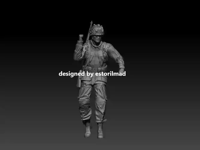 WW2 AMERICAN PARATROOPER 101 JEEP WILLY V1 3D print model