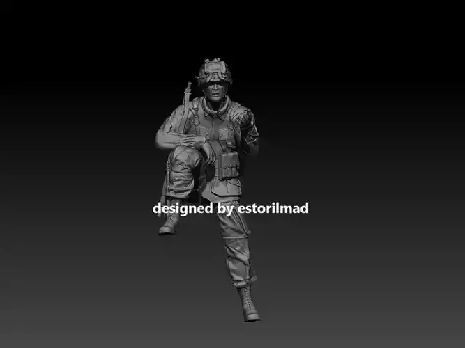 WW2 AMERICAN PARATROOPER 101 JEEP WILLY V2 3D print model