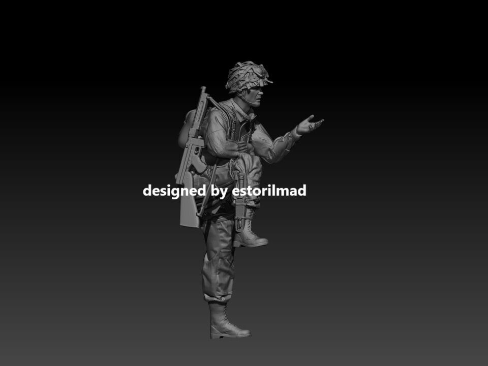 WW2 AMERICAN PARATROOPER 101 JEEP WILLY V2 3D print model_1