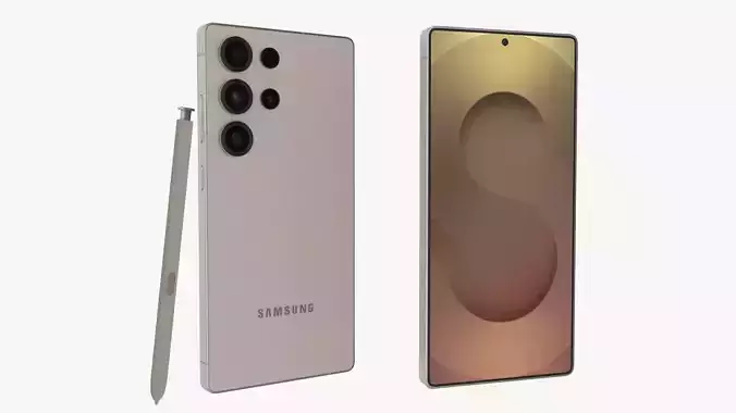 Samsung Galaxy S25 Ultra Titanium Pinkgold Low-poly 3D model