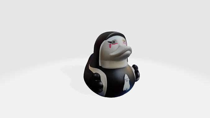Nun duck 3d model Low-poly 3D model