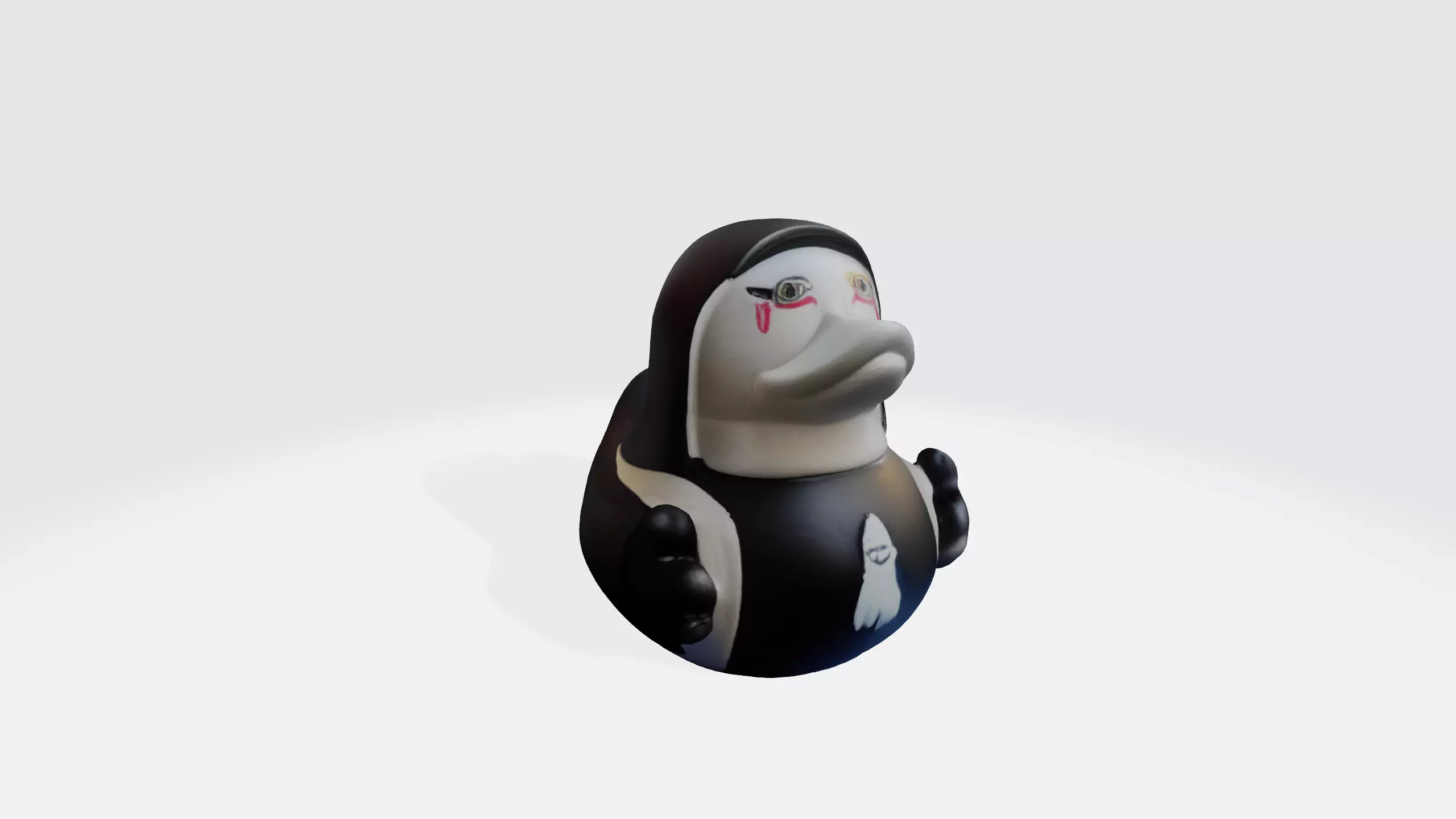 Nun duck 3d model Low-poly 3D model_0