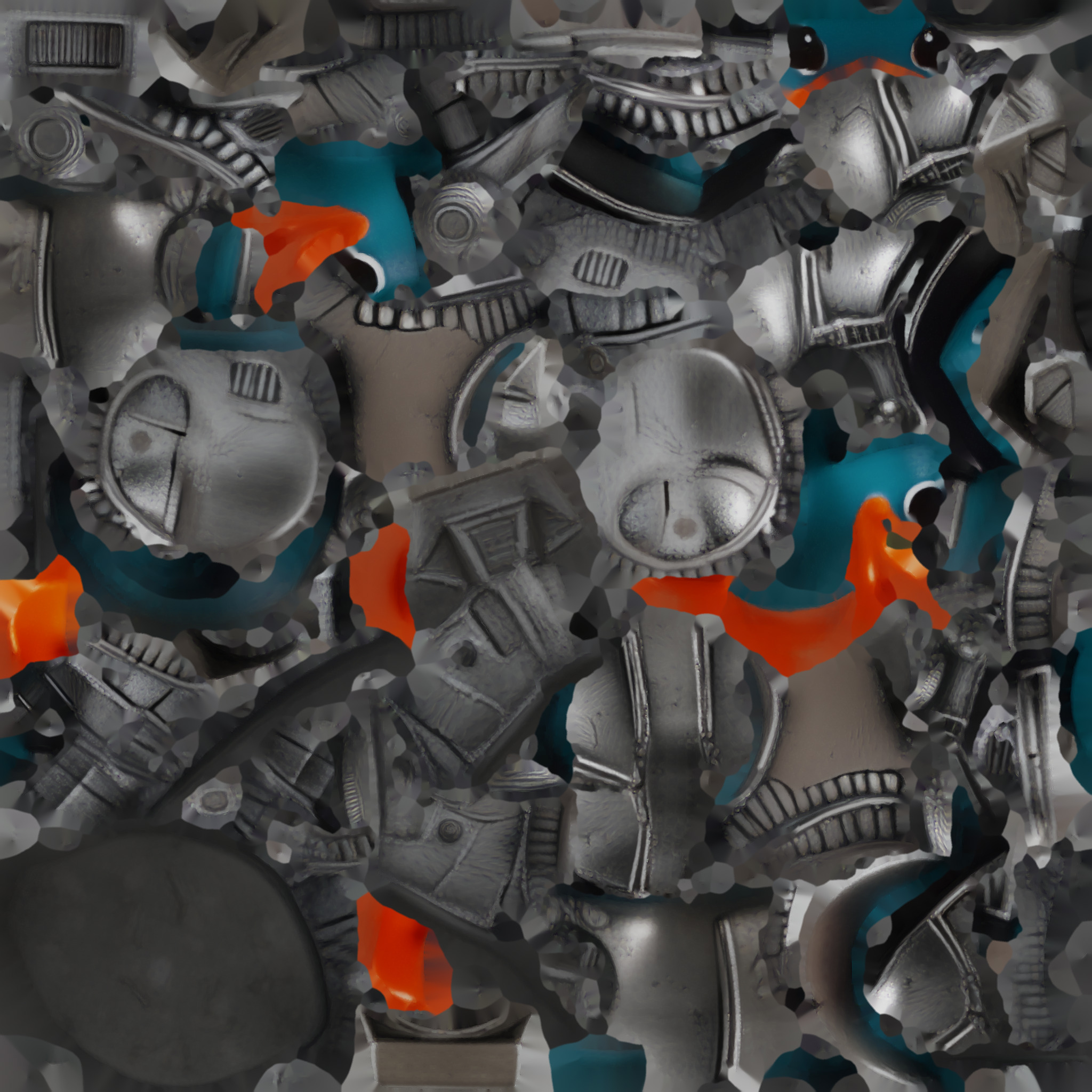 Robot duck 3d model Low-poly 3D model_17