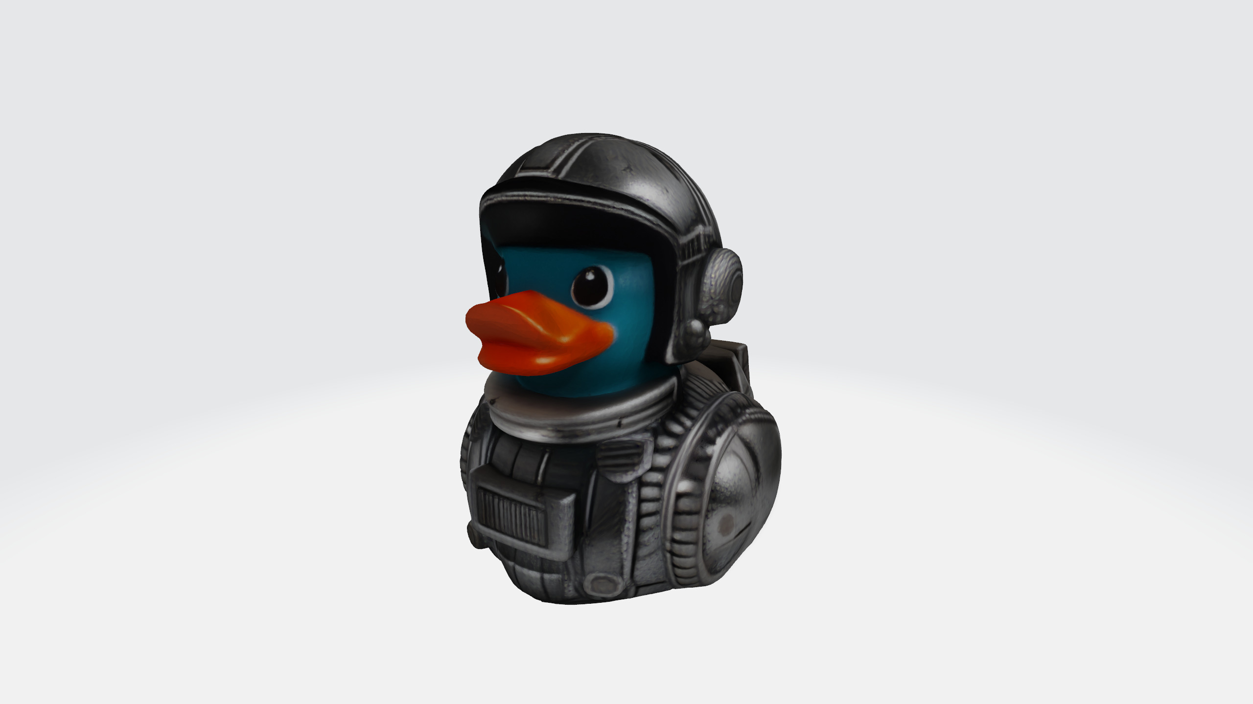 Robot duck 3d model Low-poly 3D model_9