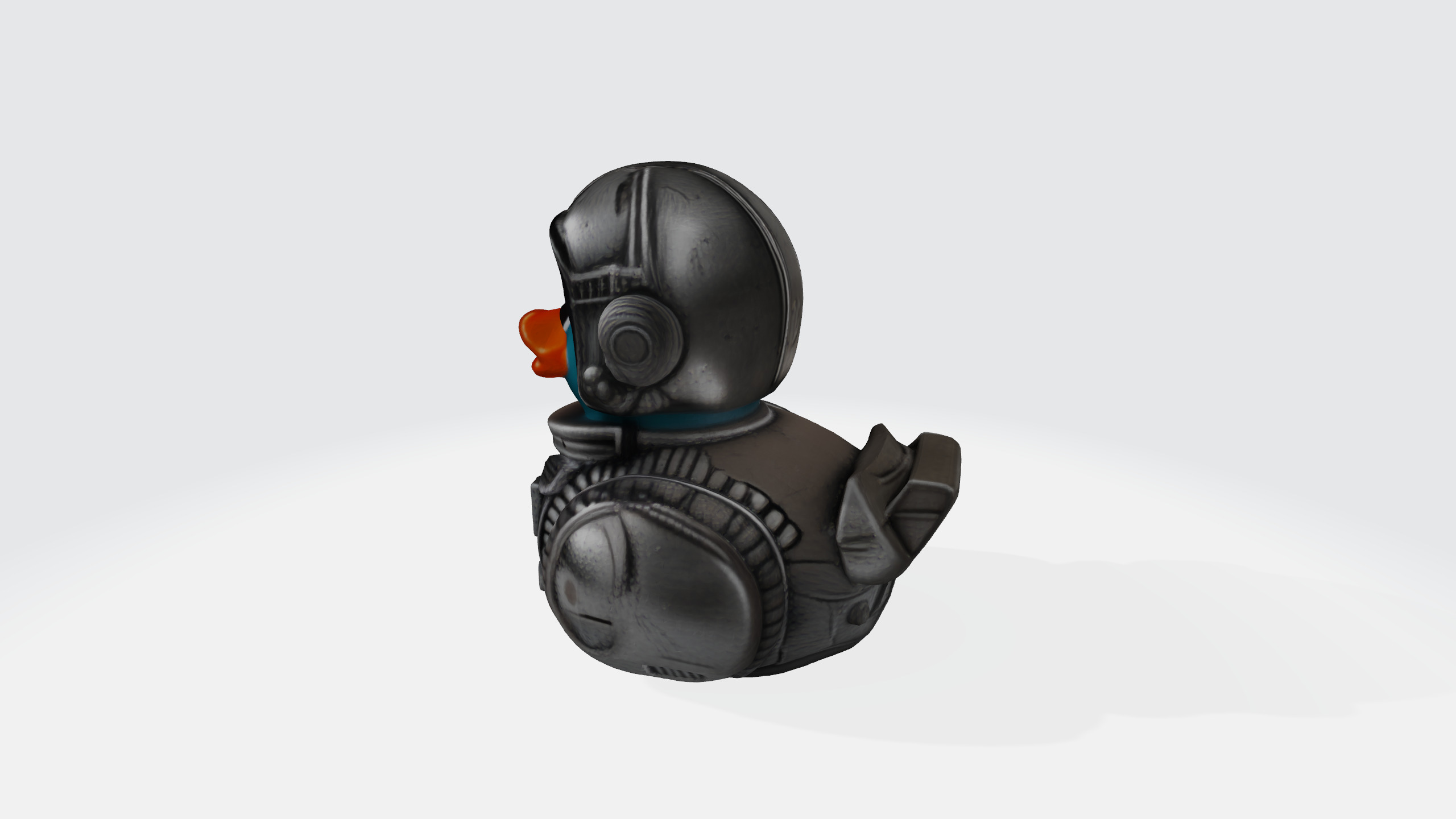 Robot duck 3d model Low-poly 3D model_10