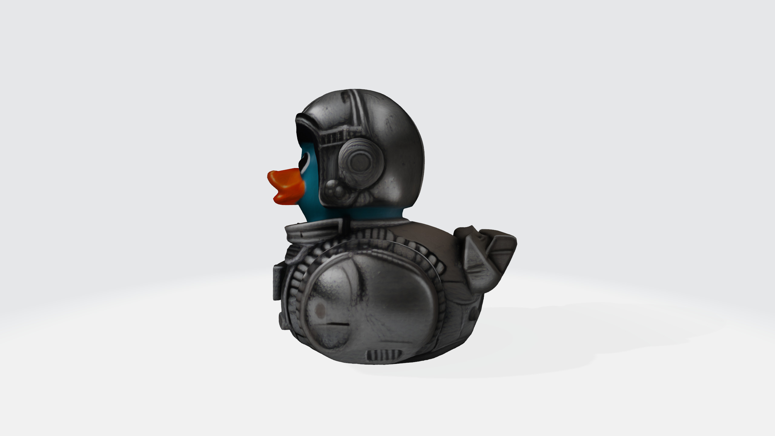 Robot duck 3d model Low-poly 3D model_16