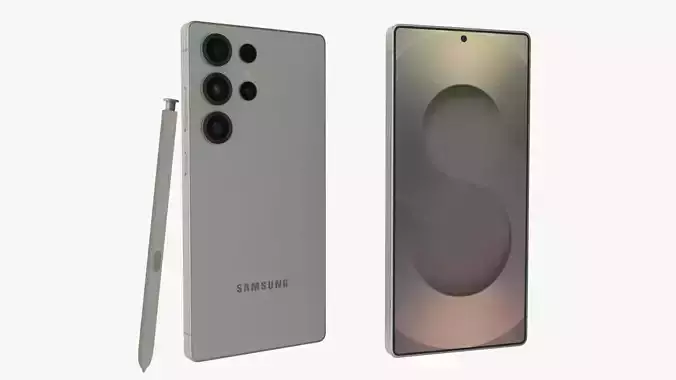 Samsung Galaxy S25 Ultra Titanium Jadegreen Low-poly 3D model