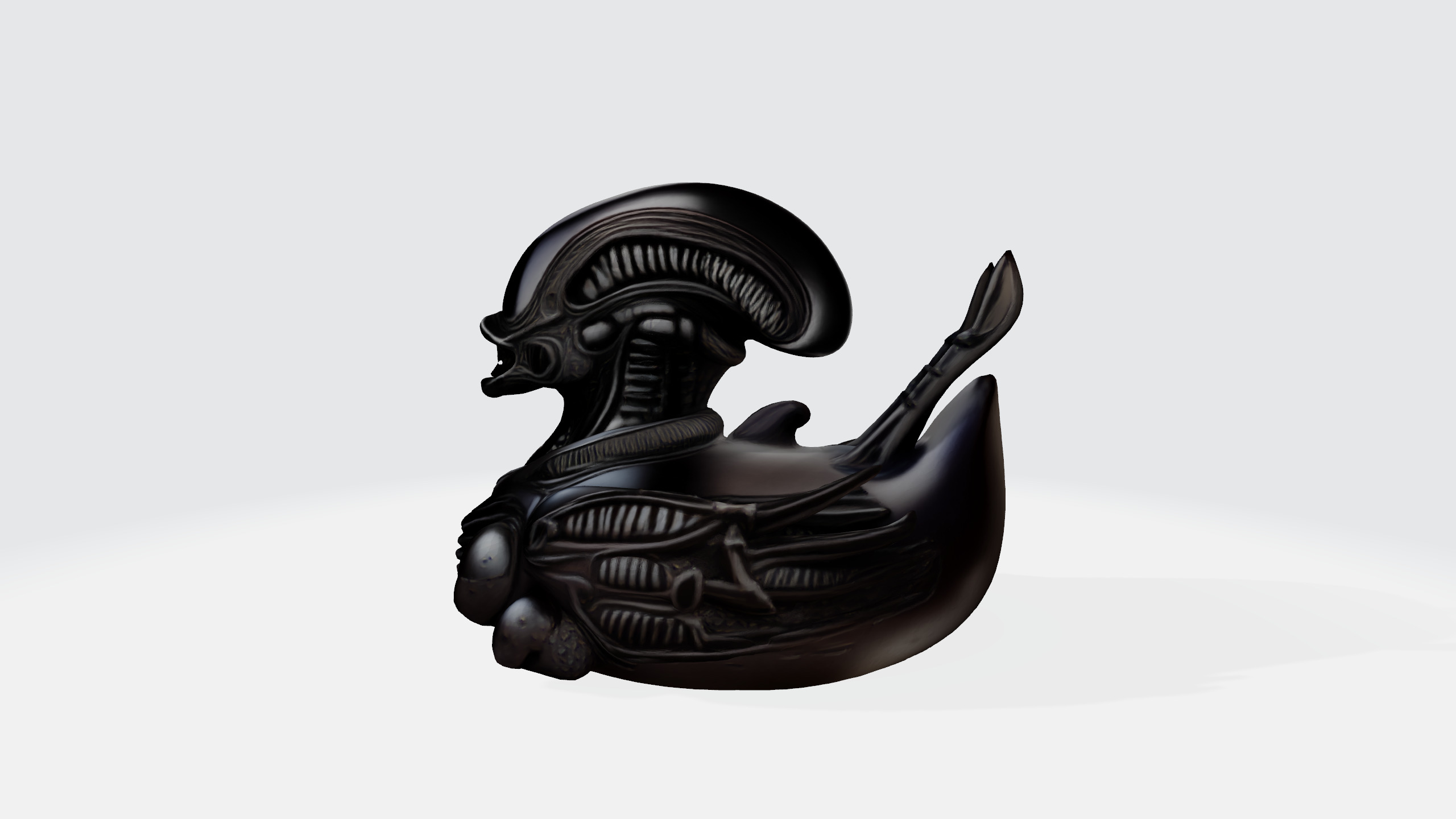 Xenomorph duck 3d model Low-poly 3D model_12