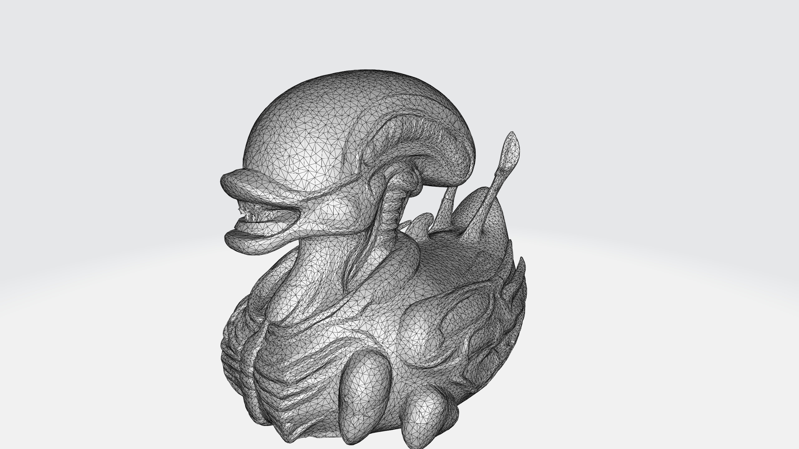 Xenomorph duck 3d model Low-poly 3D model_2