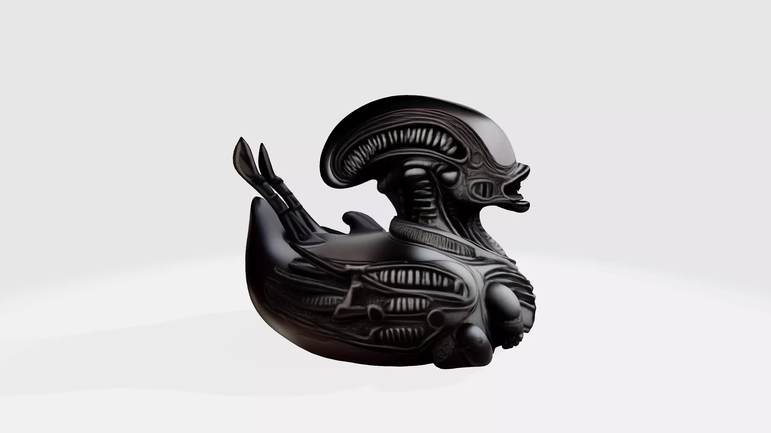 Xenomorph duck 3d model Low-poly 3D model_0