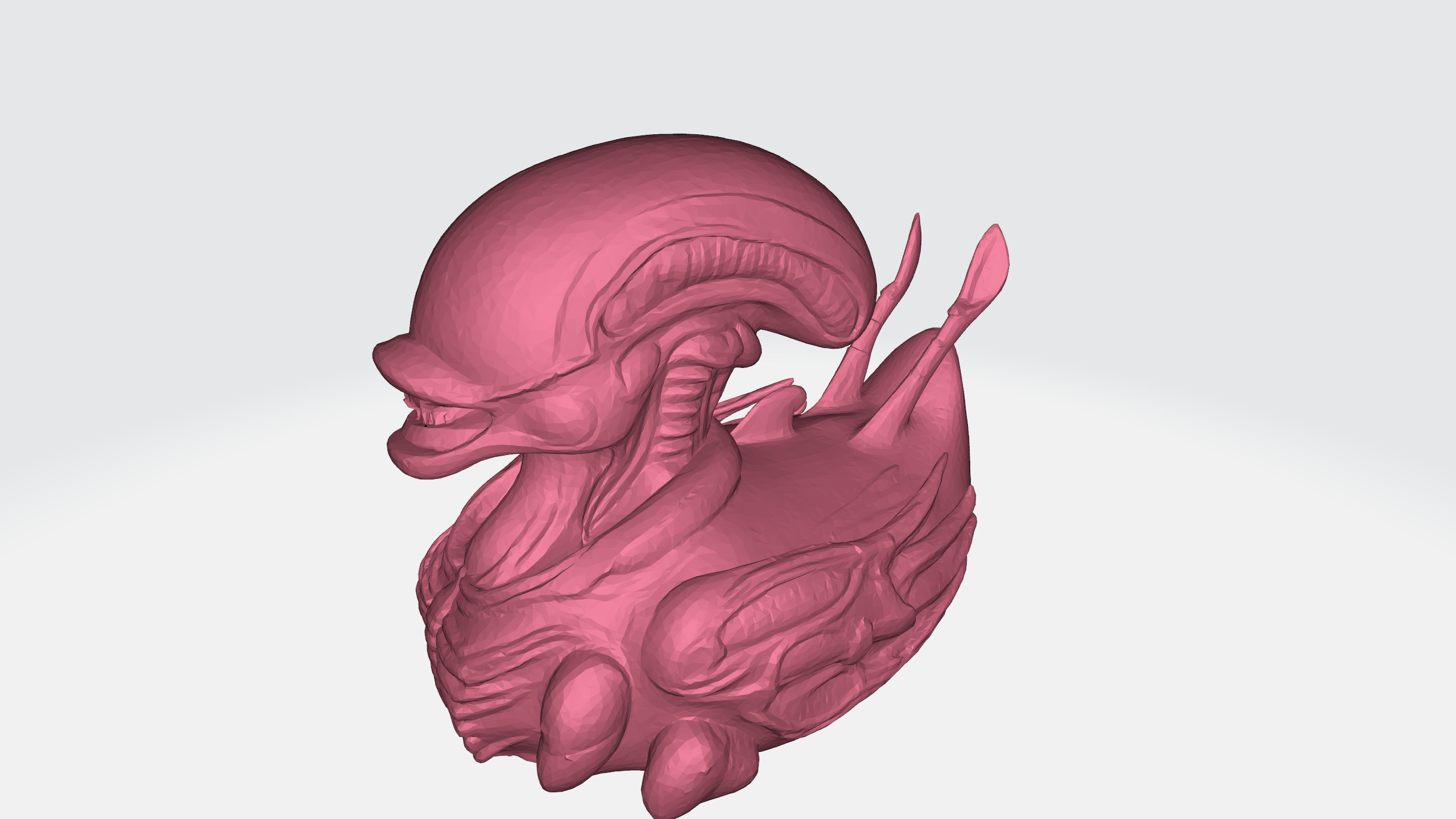 Xenomorph duck 3d model Low-poly 3D model_7