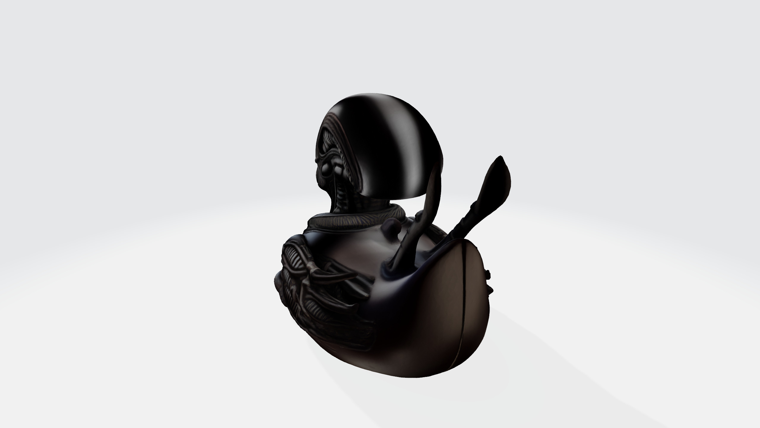 Xenomorph duck 3d model Low-poly 3D model_13