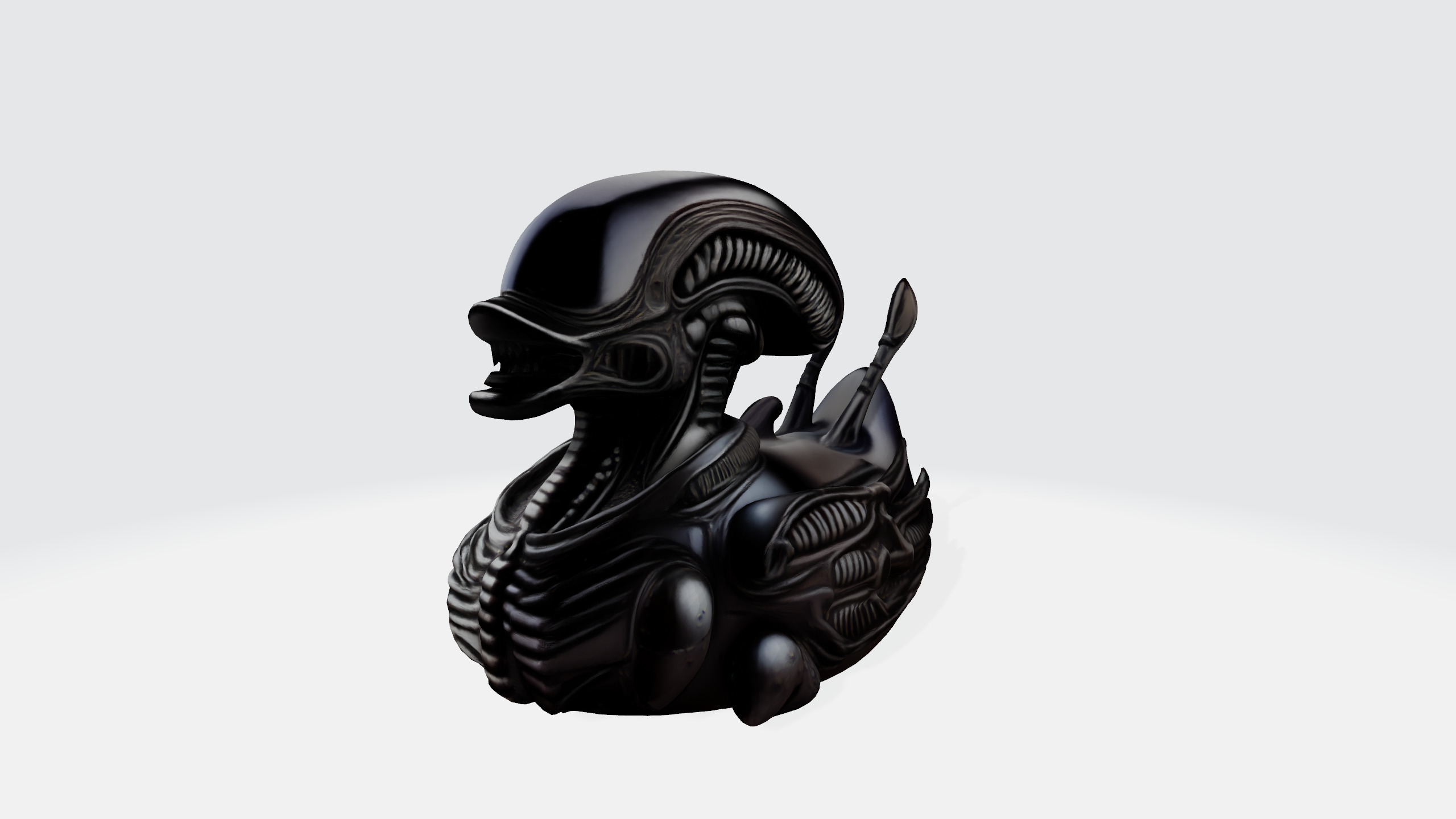 Xenomorph duck 3d model Low-poly 3D model_11