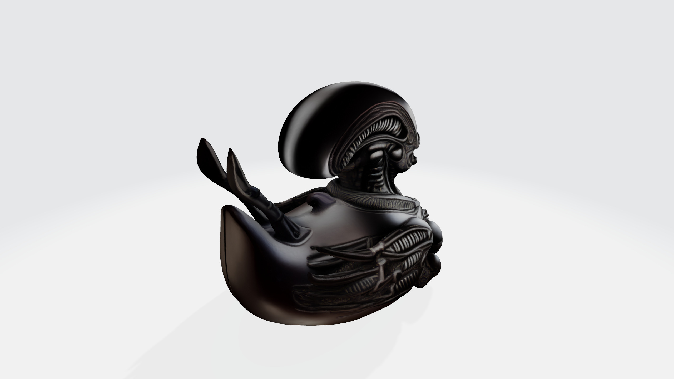 Xenomorph duck 3d model Low-poly 3D model_14