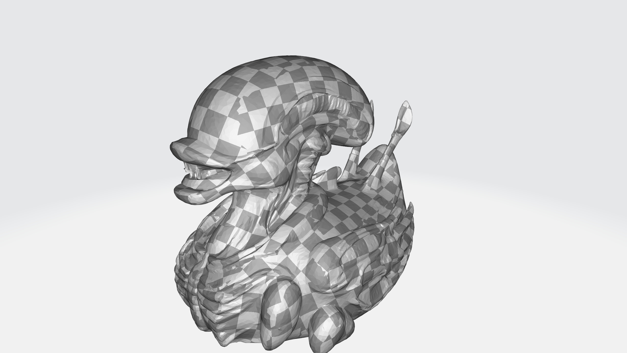 Xenomorph duck 3d model Low-poly 3D model_5