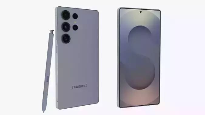 Samsung Galaxy S25 Ultra Titanium Silverblue  Low-poly 3D model