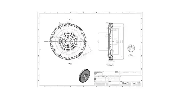  Volkswagen Audi Flywheel 3D print model