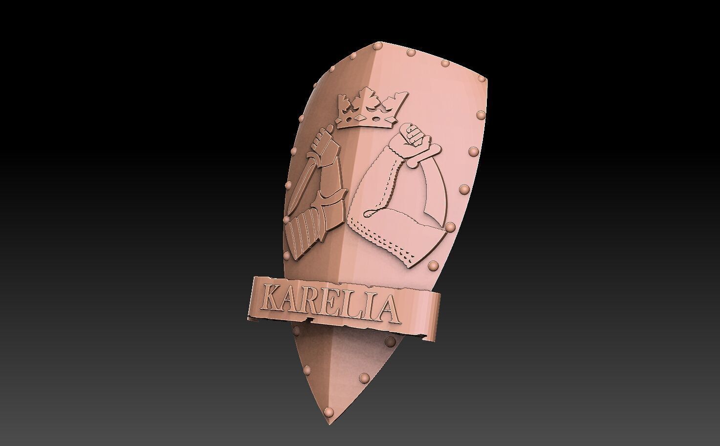Historic Provinces of Finland Coat of Arms 3D print model_9