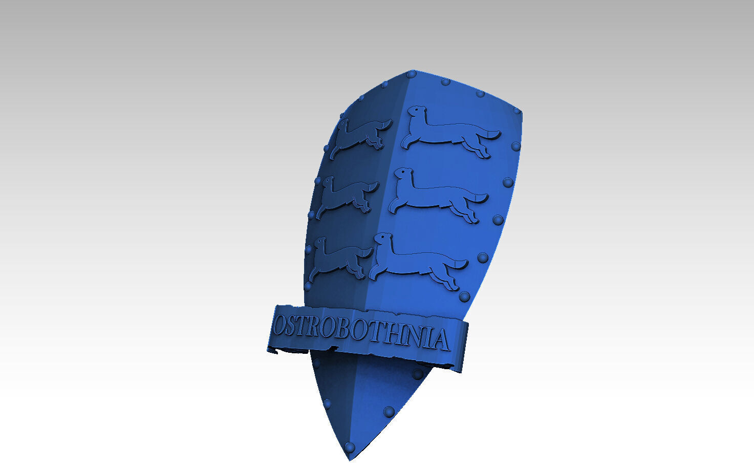 Historic Provinces of Finland Coat of Arms 3D print model_11