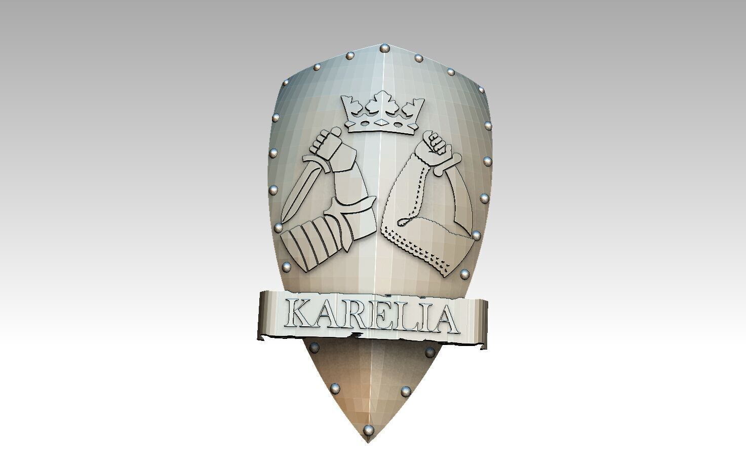 Historic Provinces of Finland Coat of Arms 3D print model_8