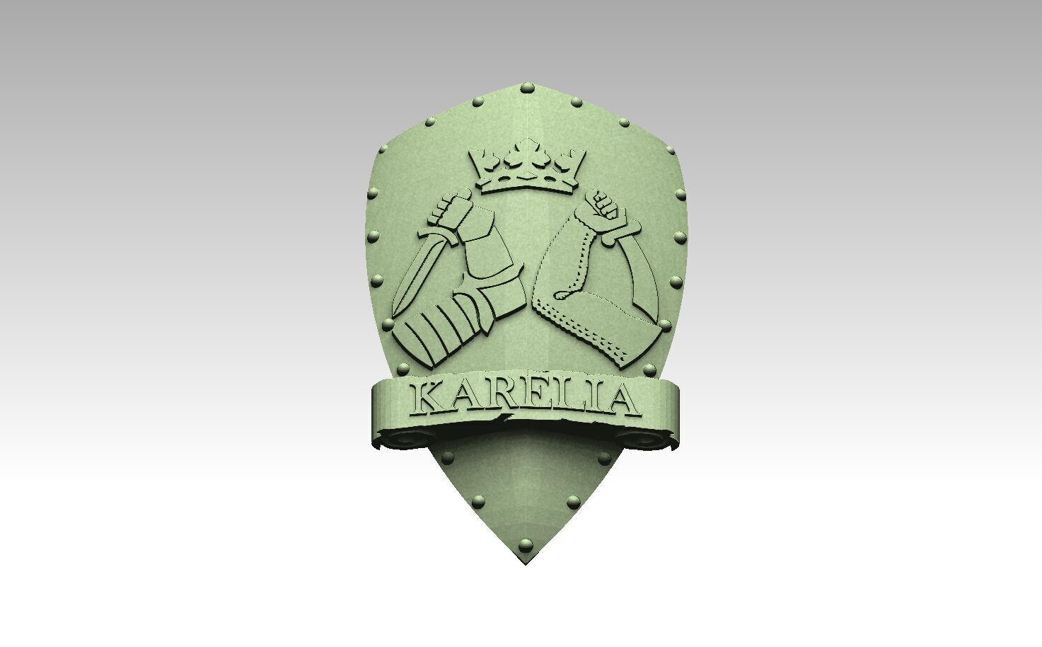 Historic Provinces of Finland Coat of Arms 3D print model_6