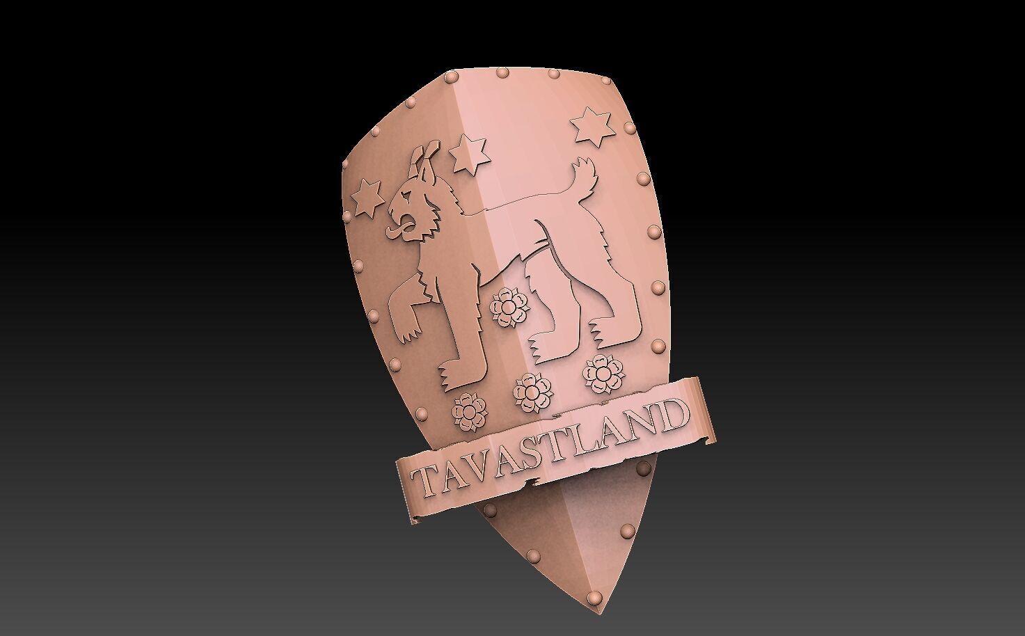Historic Provinces of Finland Coat of Arms 3D print model_15
