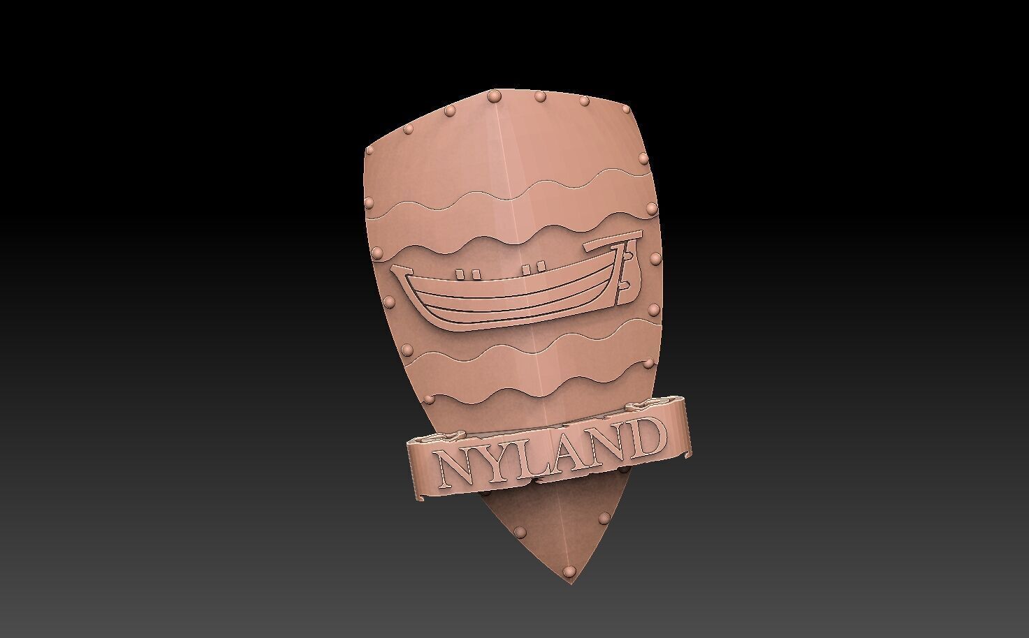 Historic Provinces of Finland Coat of Arms 3D print model_10