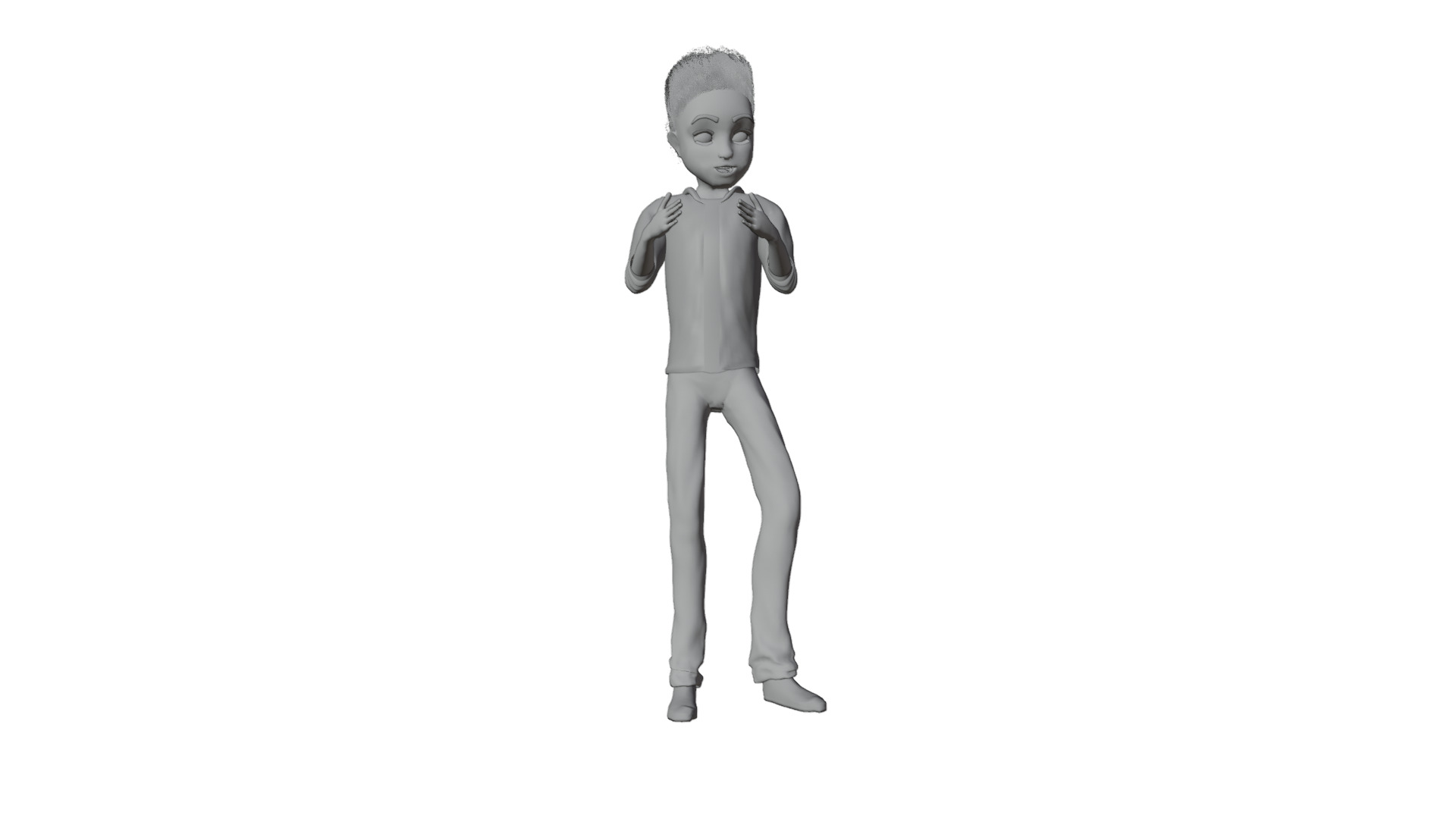 Cartoon Man Rigged model RealTime Male Low-poly 3D model_15
