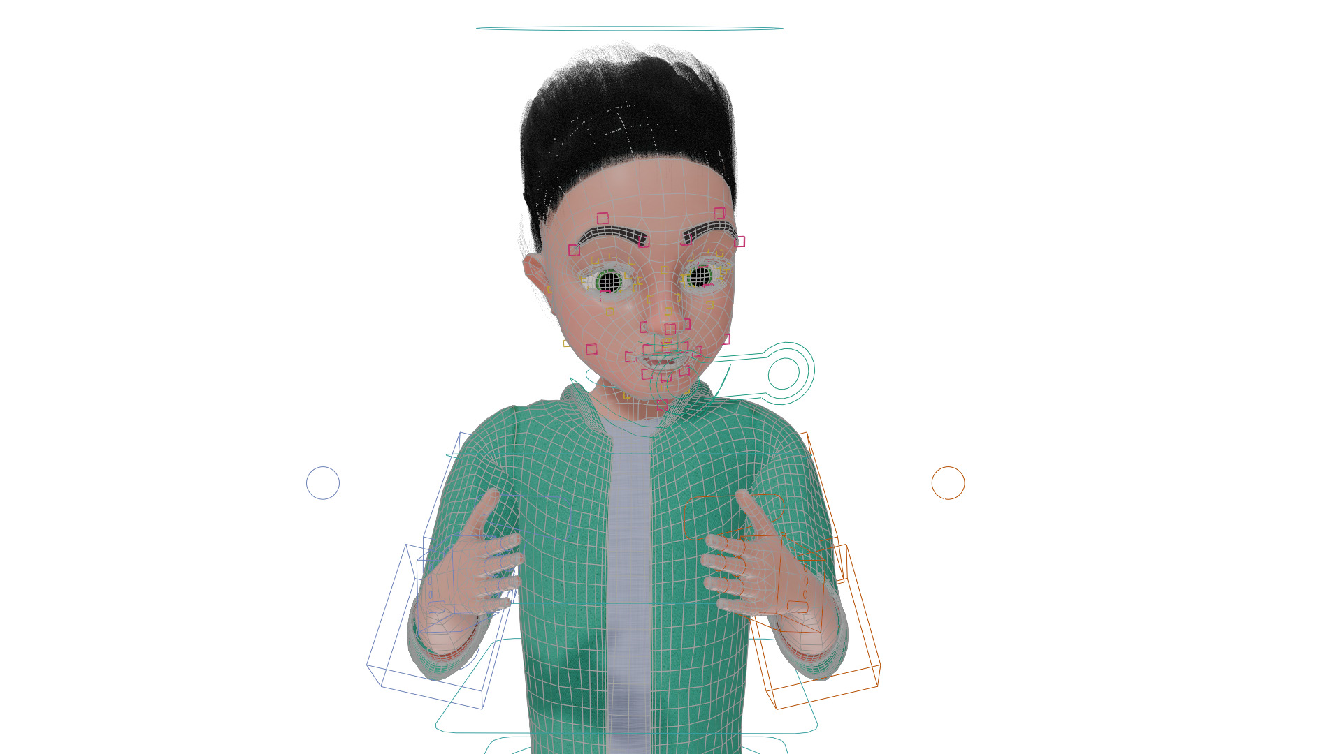 Cartoon Man Rigged model RealTime Male Low-poly 3D model_13